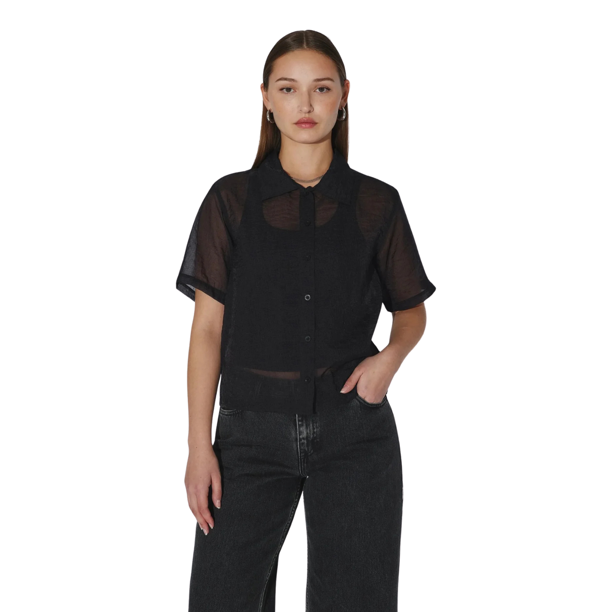 Dr.Denim W Hollow Shirt Black