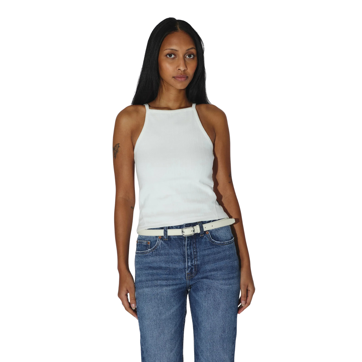 Dr.Denim W Liora Rib Top Off White 