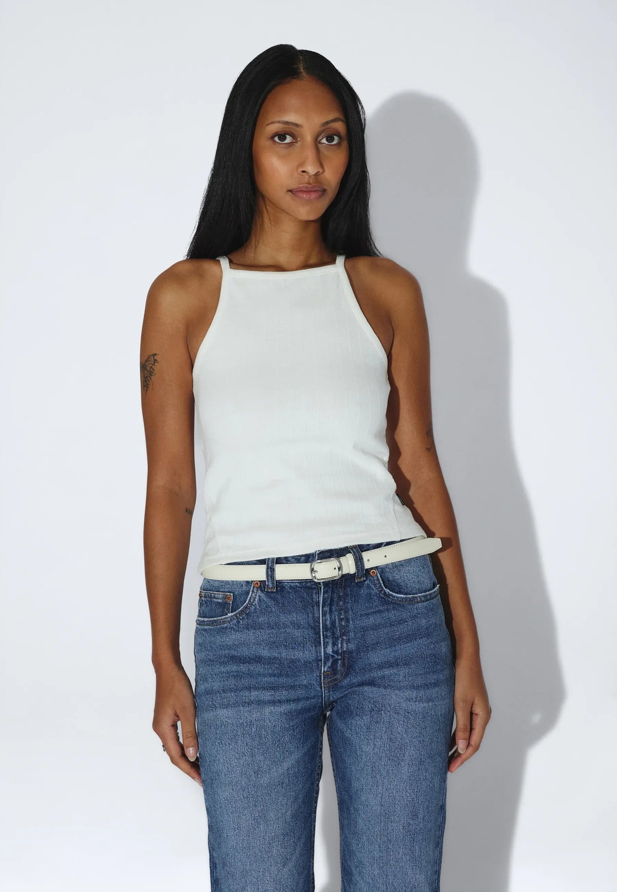 Dr.Denim W Liora Rib Top Off White 