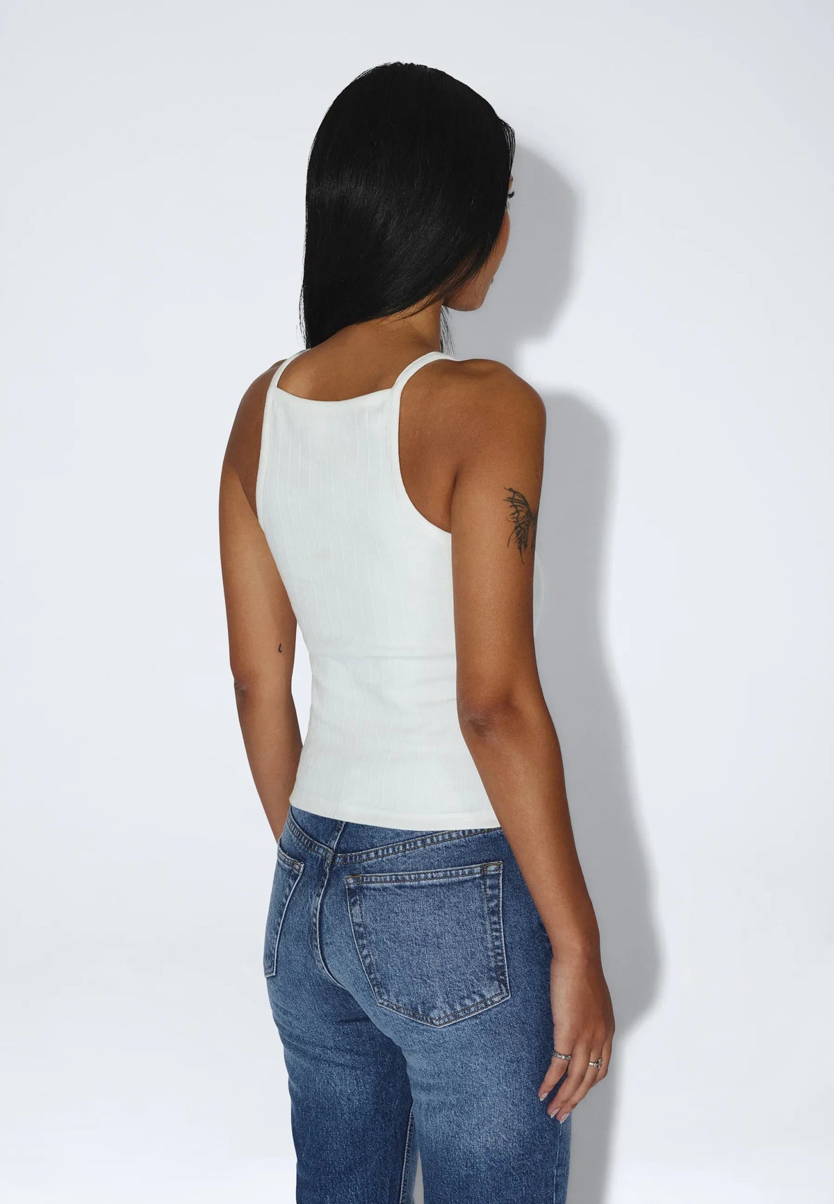 Dr.Denim W Liora Rib Top Off White 