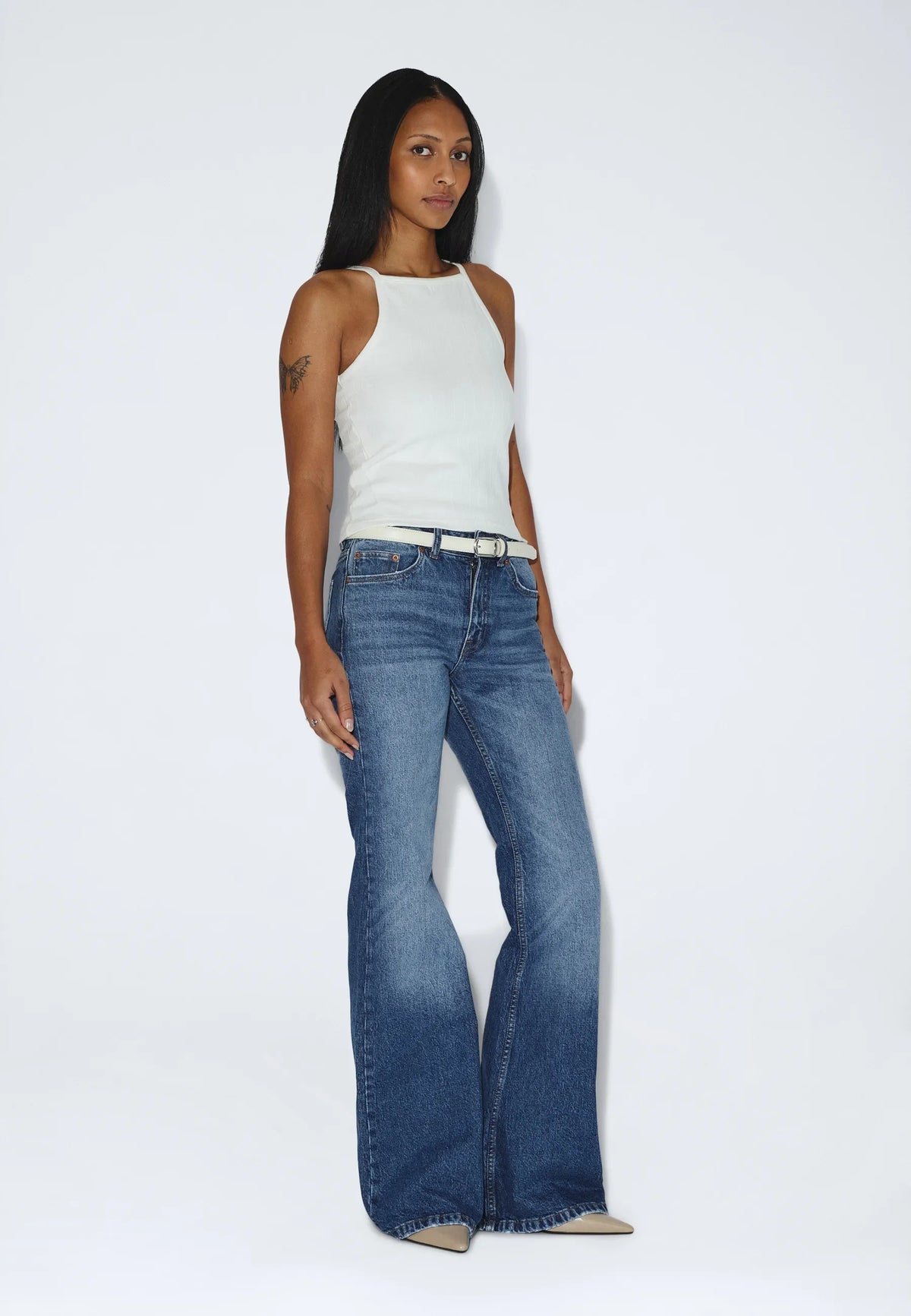 Dr.Denim W Liora Rib Top Off White 