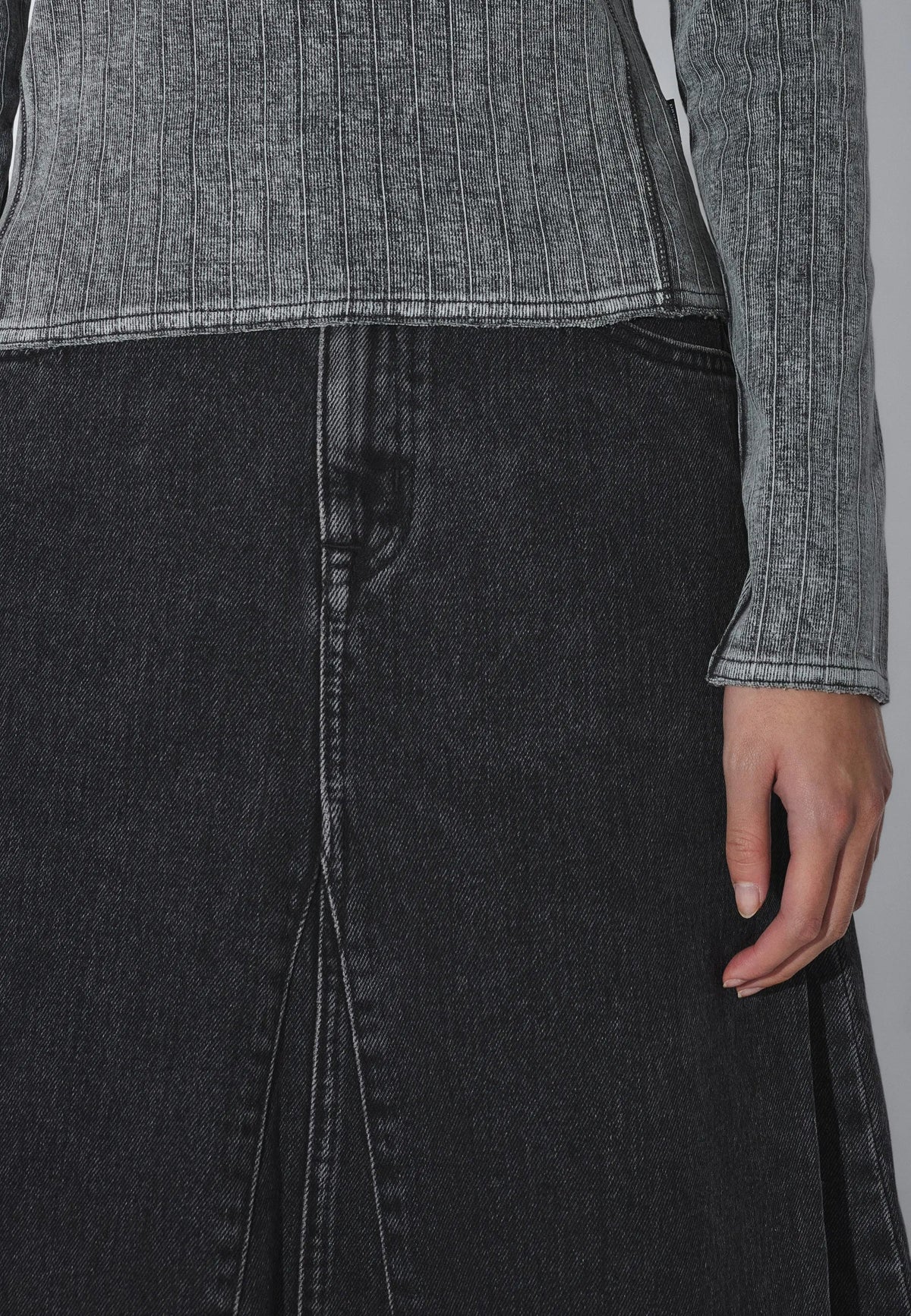 Dr.Denim W Stella Seam Rib Top Washed Grey