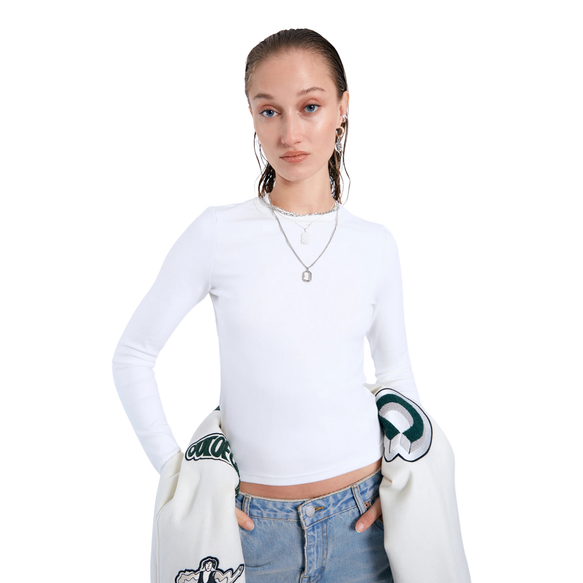 Dr. Denim W Stella Top Off White