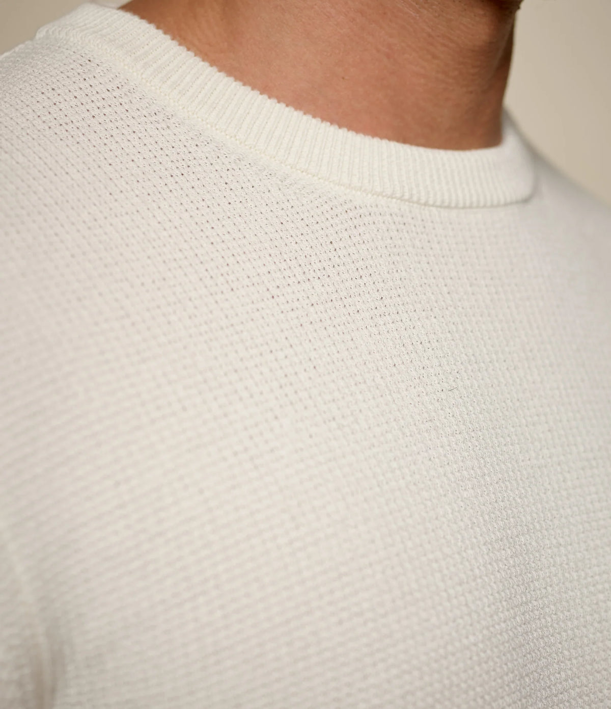 Merz B.Schwanen Lightweight Waffle Knit Sweater Nature