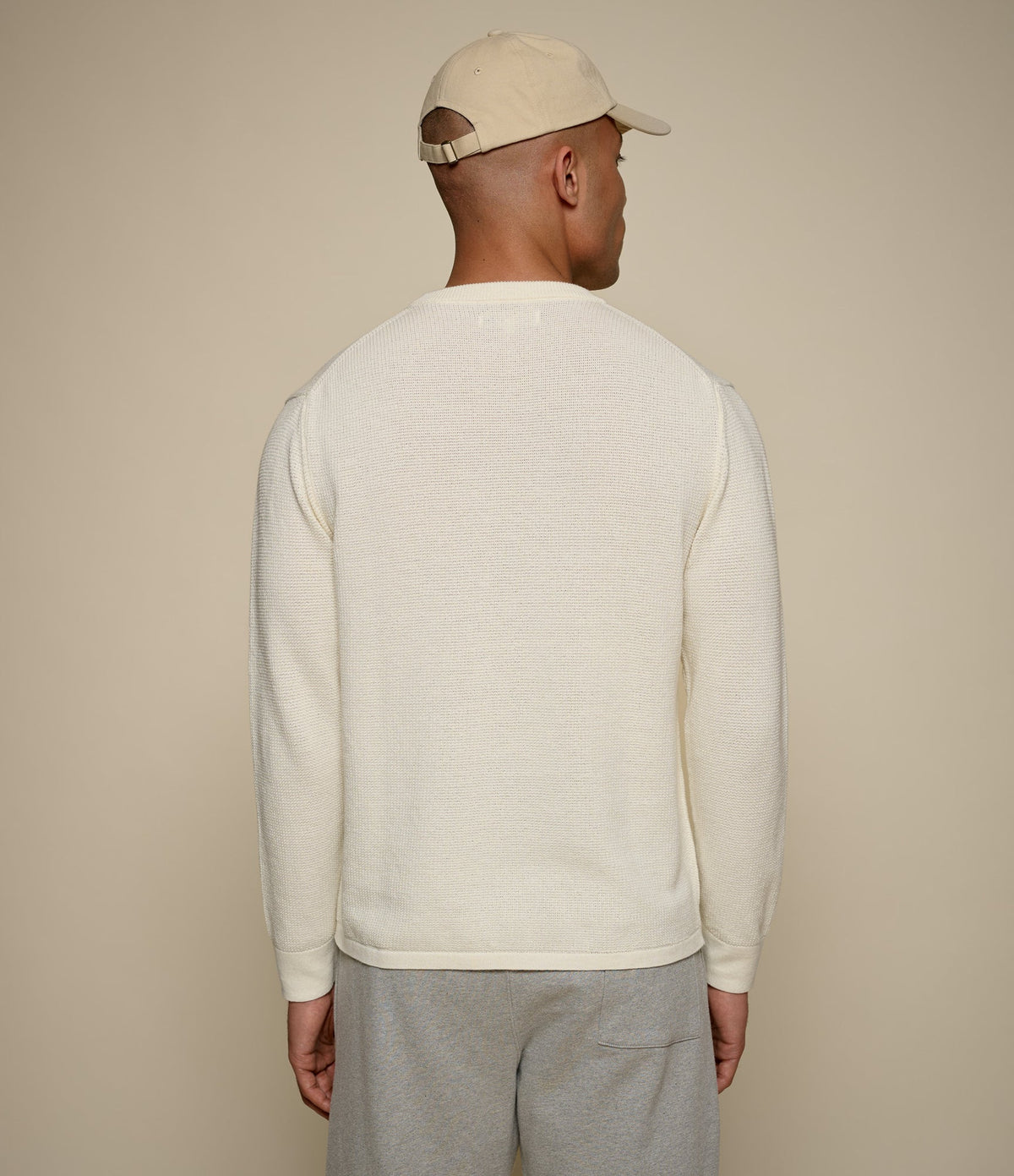 Merz B.Schwanen Lightweight Waffle Knit Sweater Nature