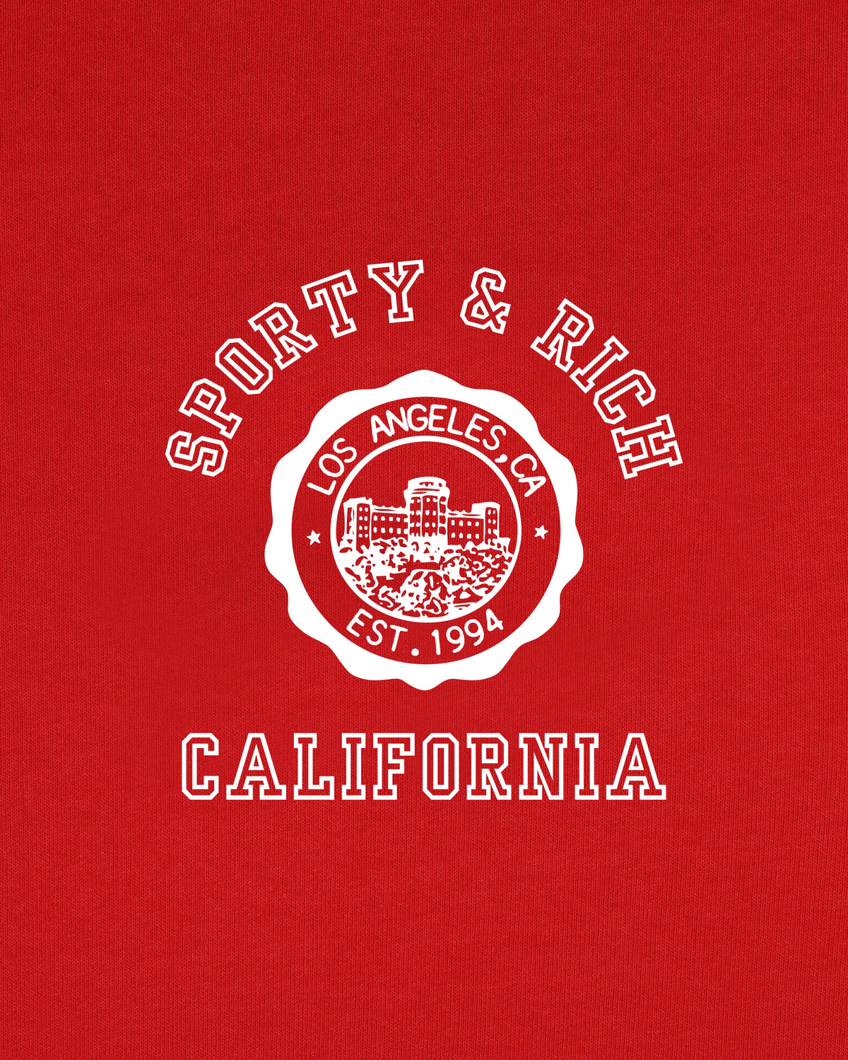 Sporty & Rich W California Emblem Crewneck Ruby