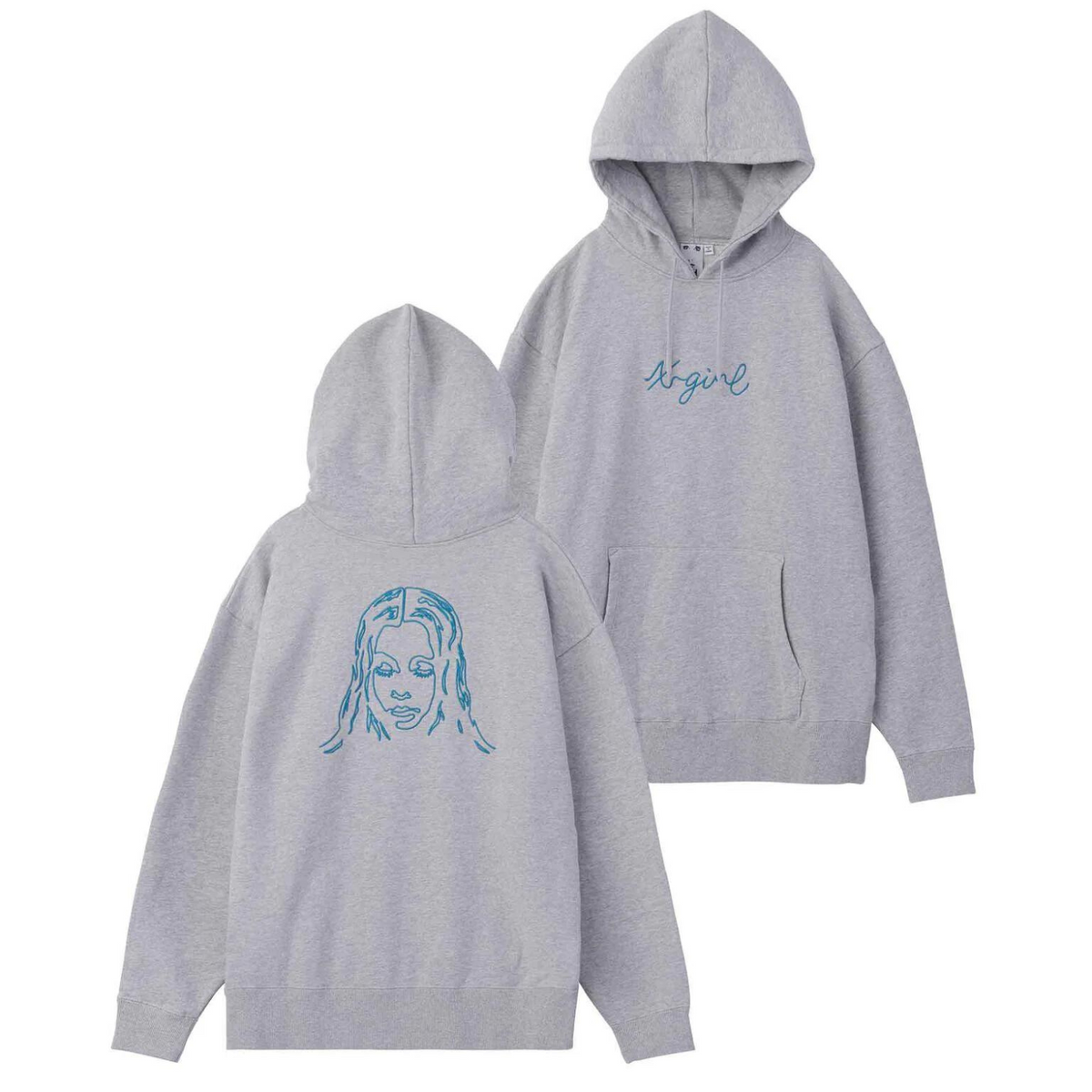 EMBROIDERED FACE SWEAT HOODIE