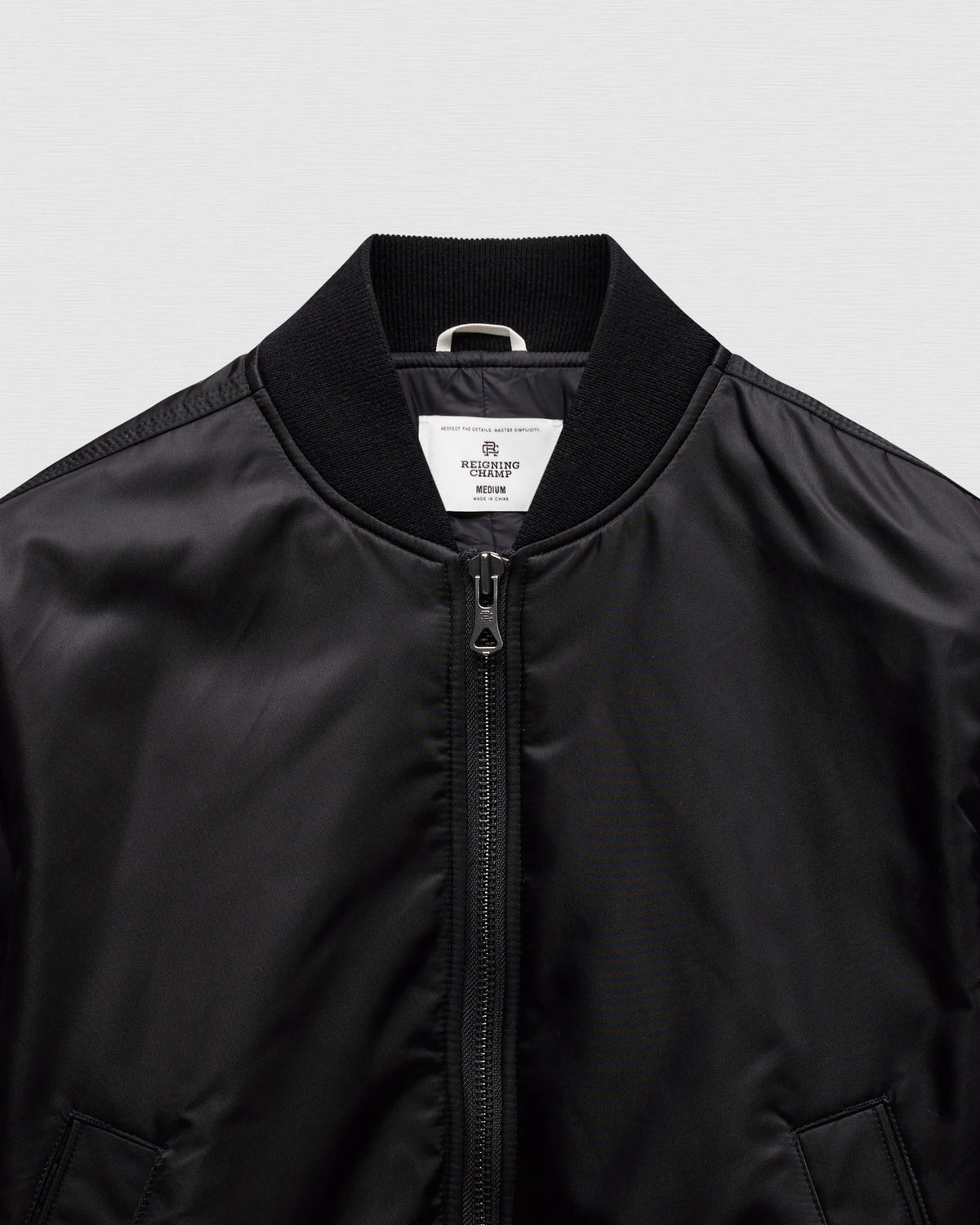 Reigning Champ Nylon Twill Crew Jacket Black