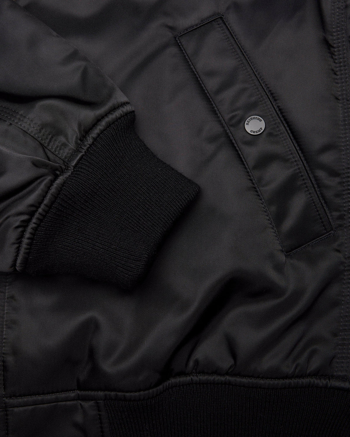 Reigning Champ Nylon Twill Crew Jacket Black