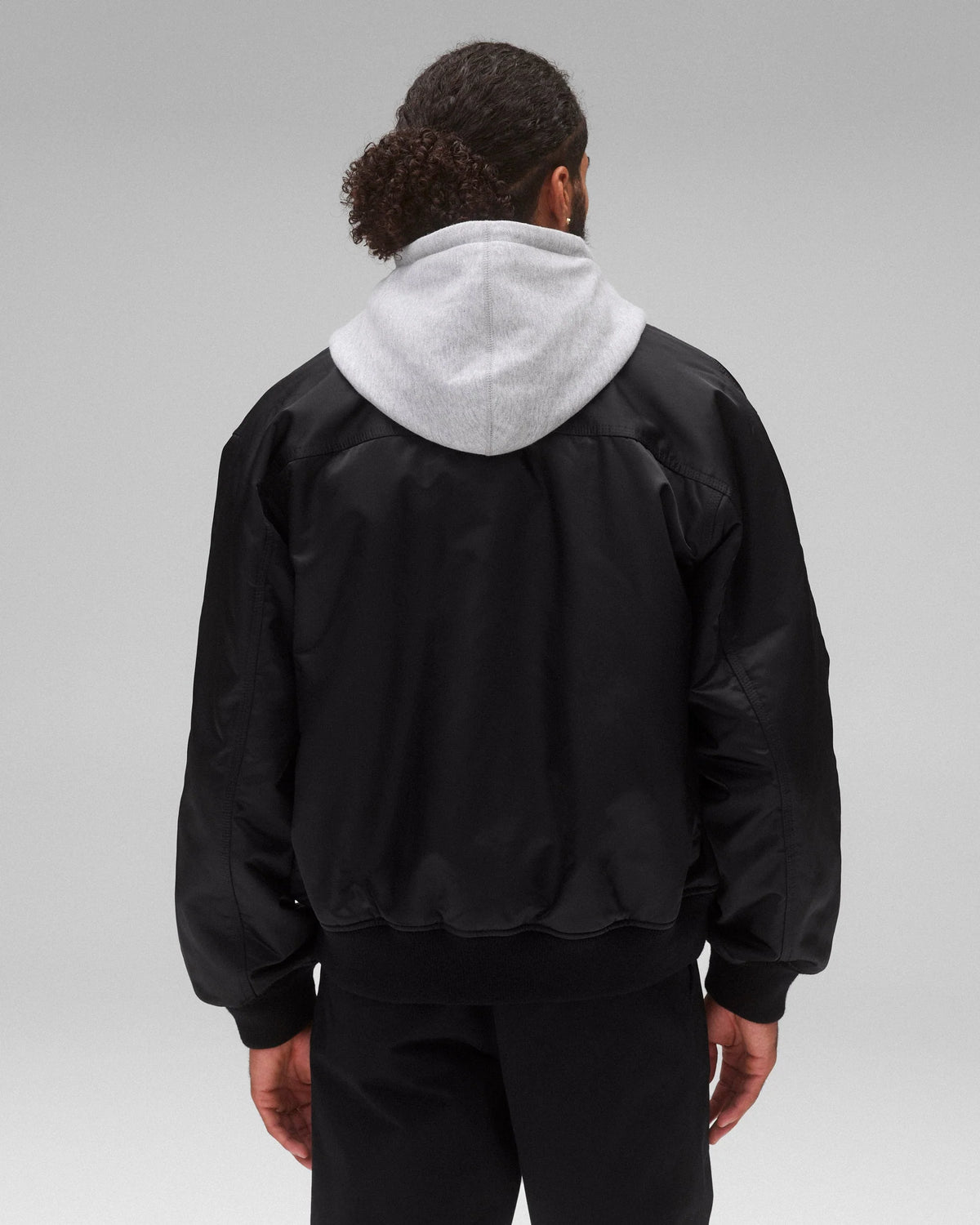 Reigning Champ Nylon Twill Crew Jacket Black
