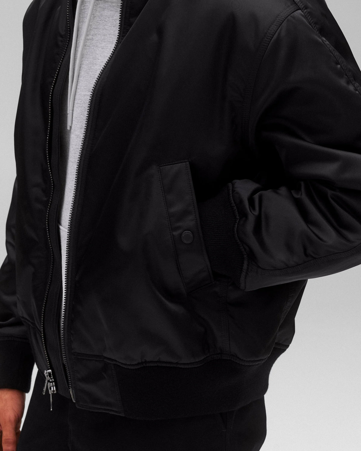 Reigning Champ Nylon Twill Crew Jacket Black