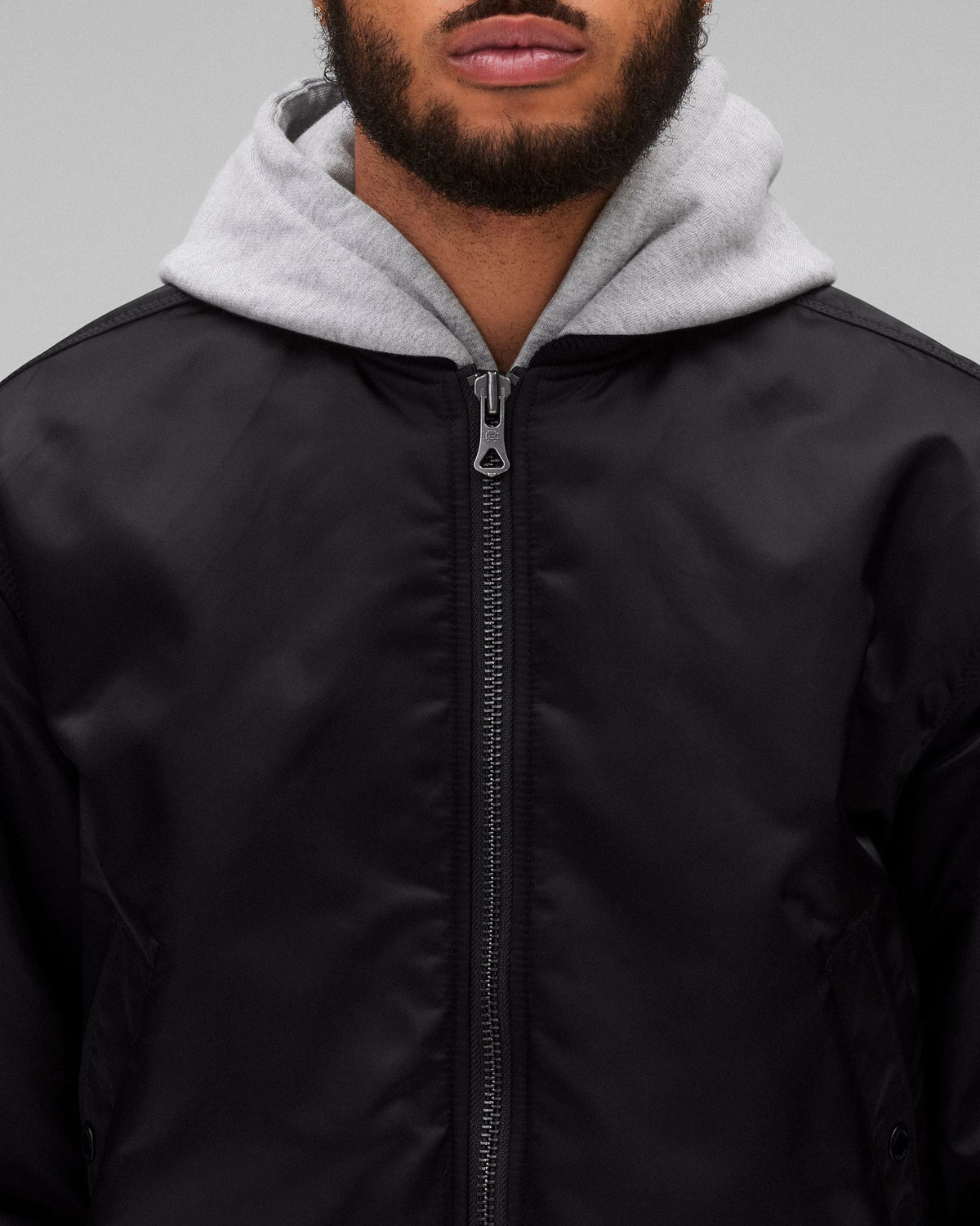 Reigning Champ Nylon Twill Crew Jacket Black