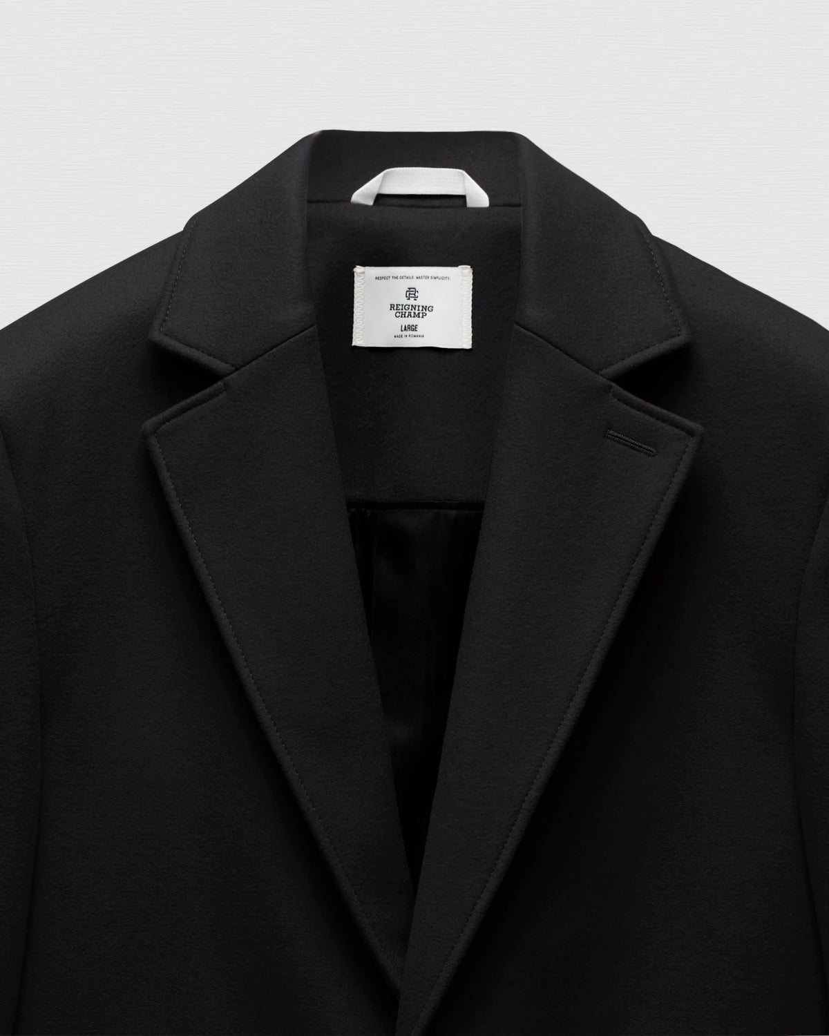 Reigning Champ Wool Cashmere Maestro Coat Black
