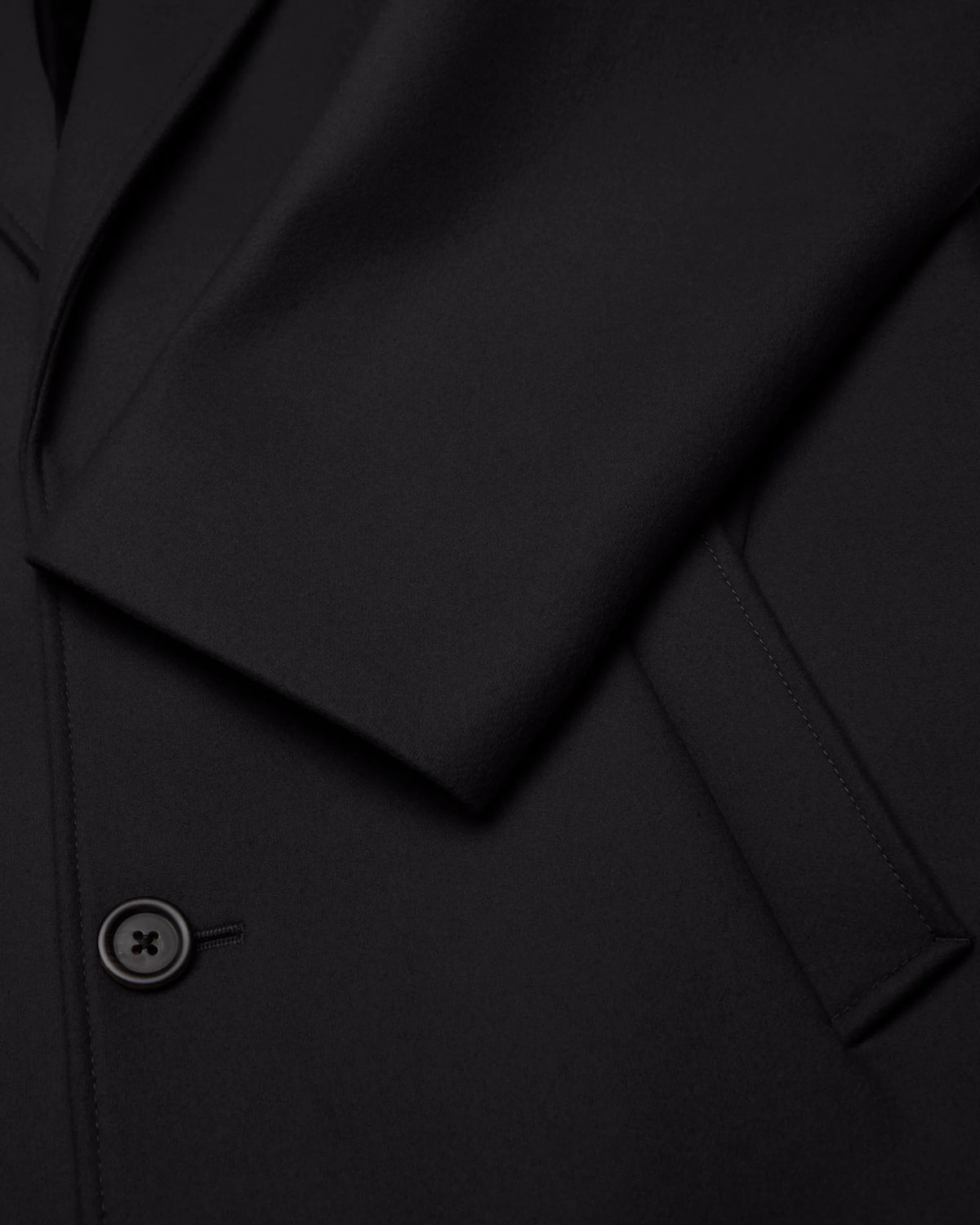 Reigning Champ Wool Cashmere Maestro Coat Black