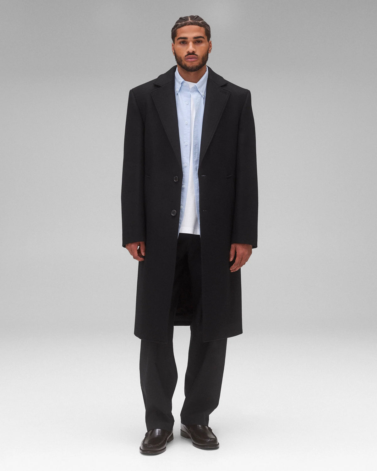 Reigning Champ Wool Cashmere Maestro Coat Black