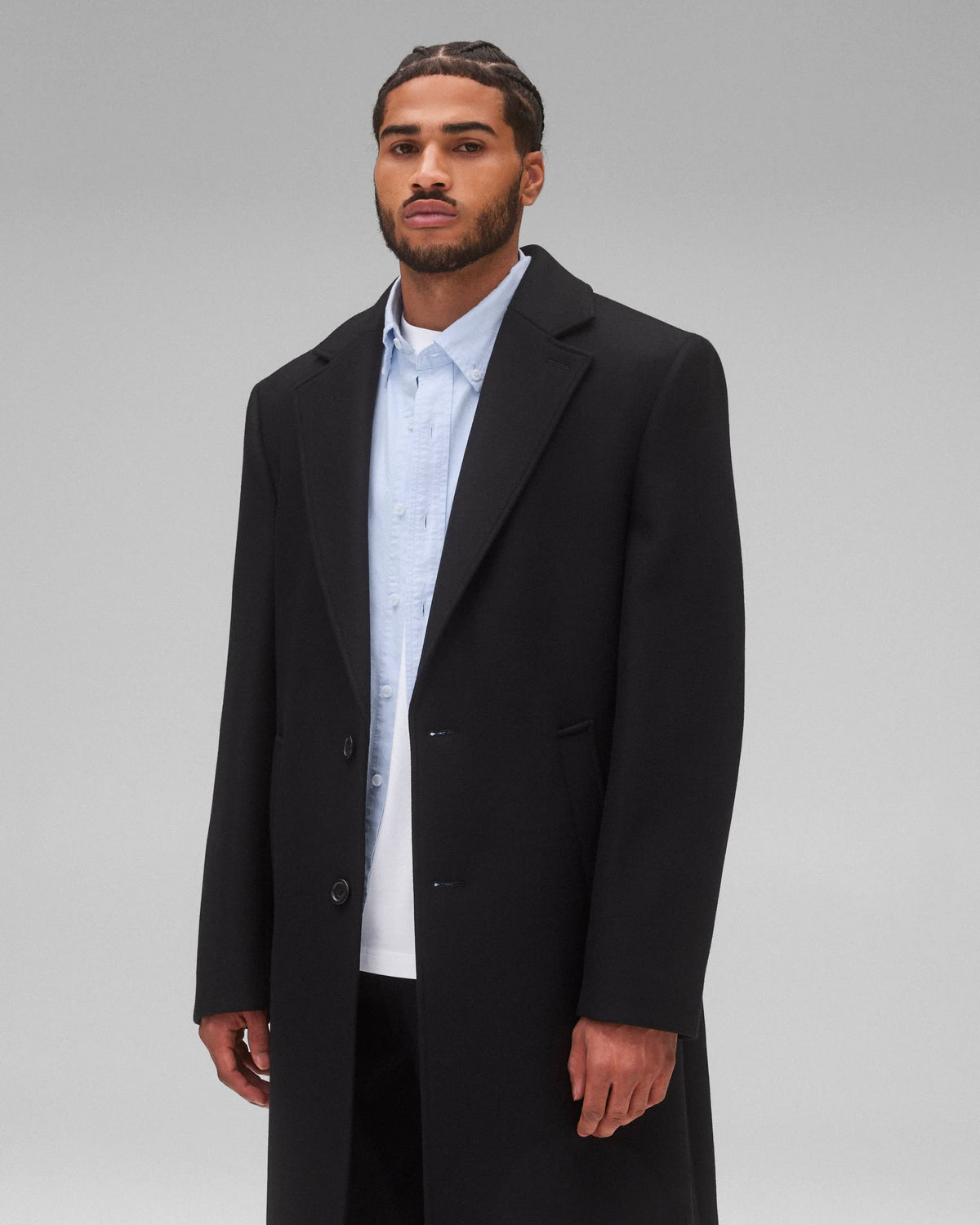 Reigning Champ Wool Cashmere Maestro Coat Black