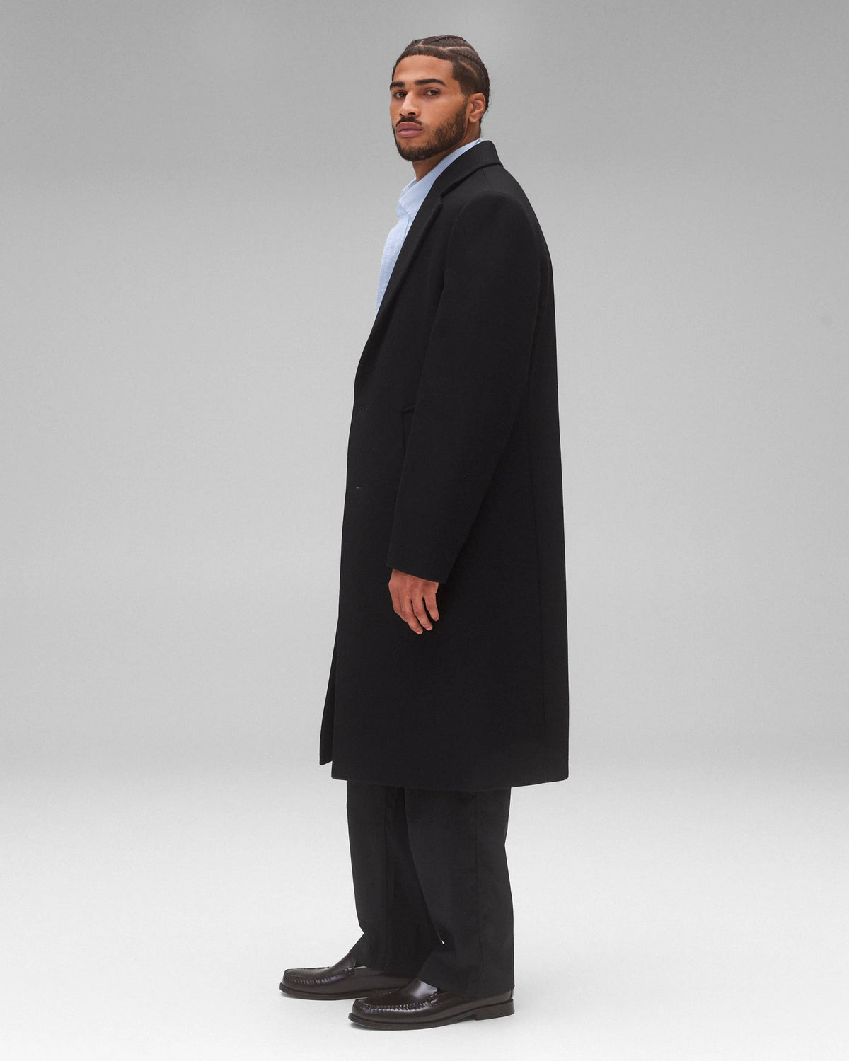 Reigning Champ Wool Cashmere Maestro Coat Black