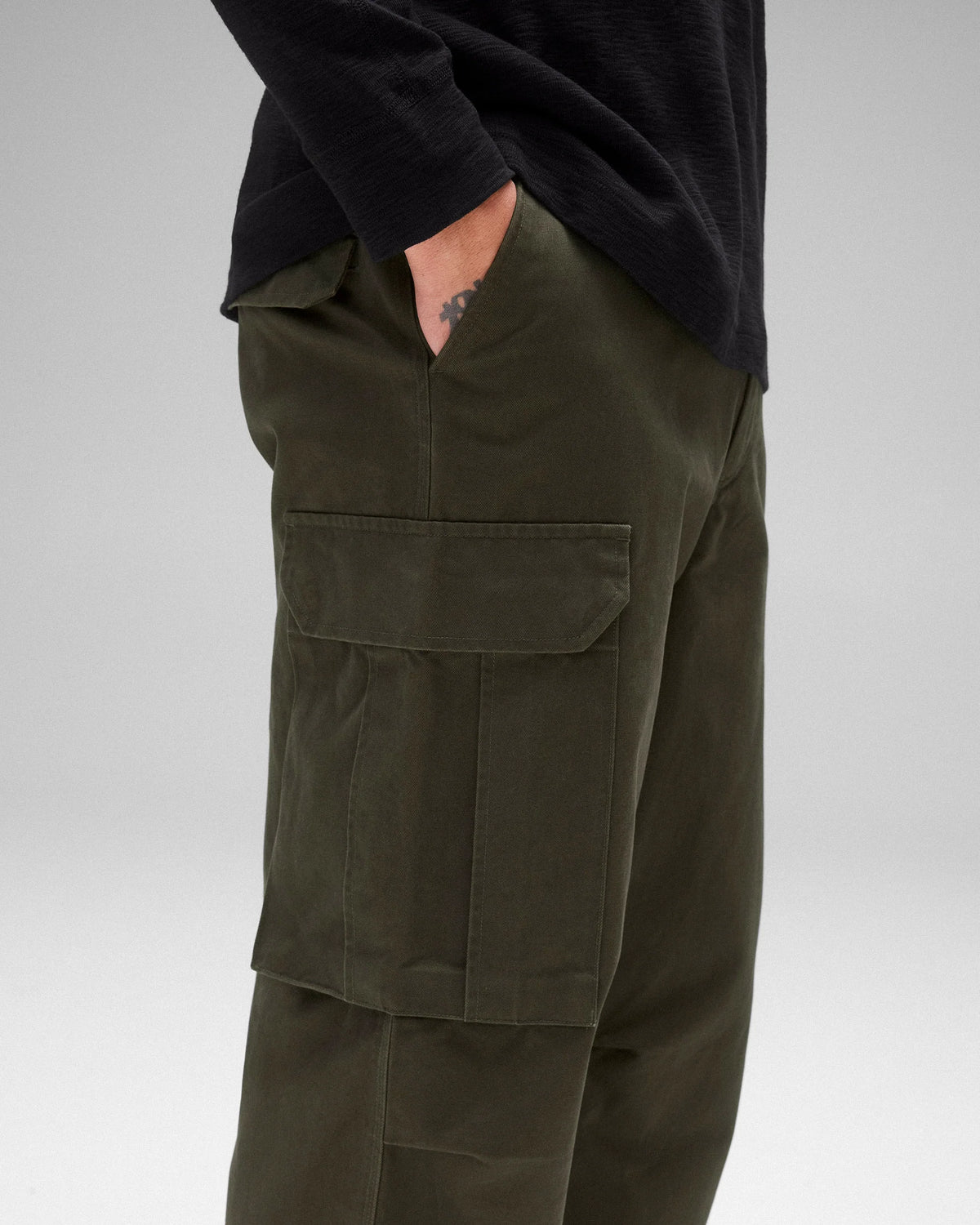 Reigning Champ Cotton Chino Keeper Pant Dark Olive