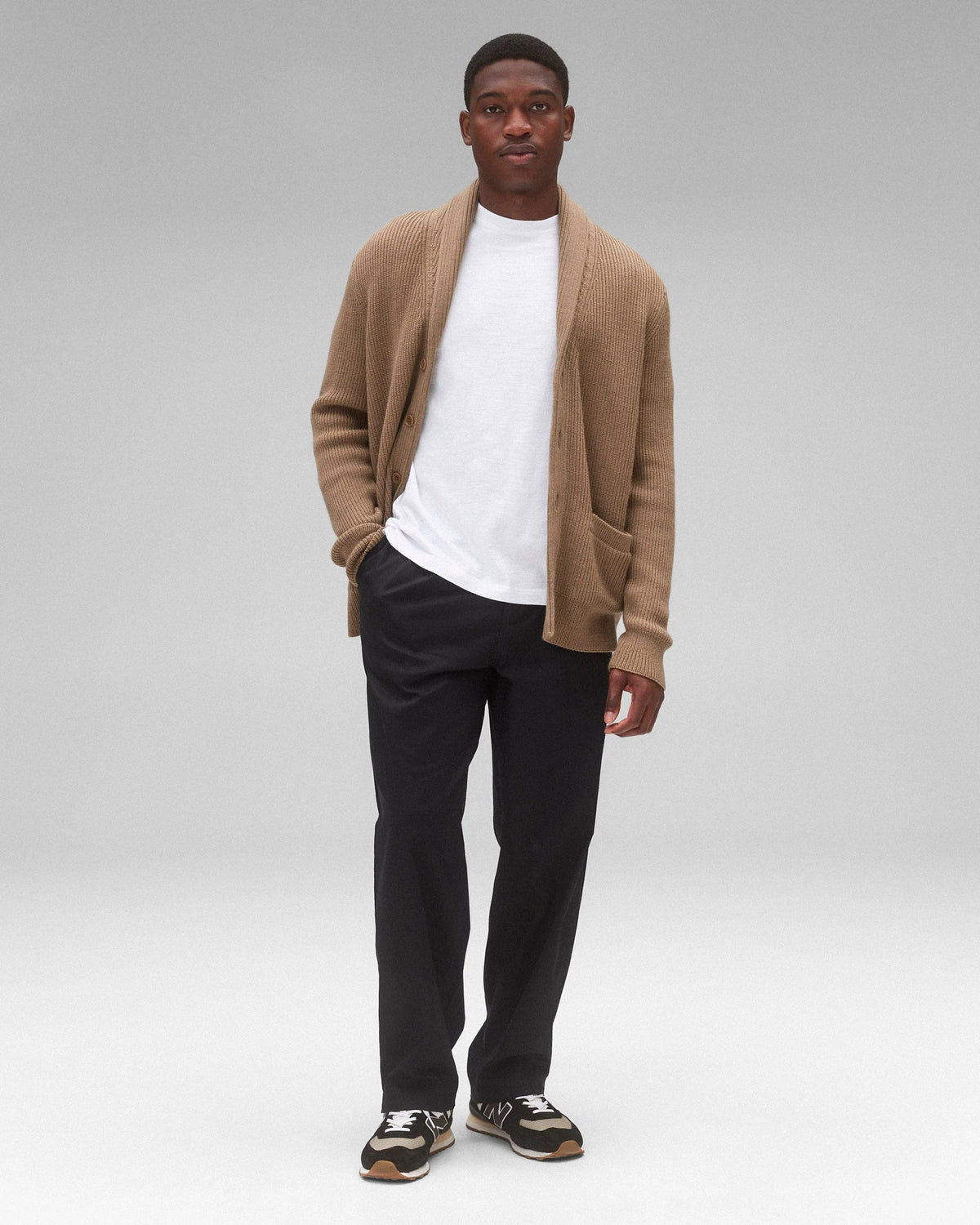 MERINO RIB VINNIE SHAWL CARDIGAN