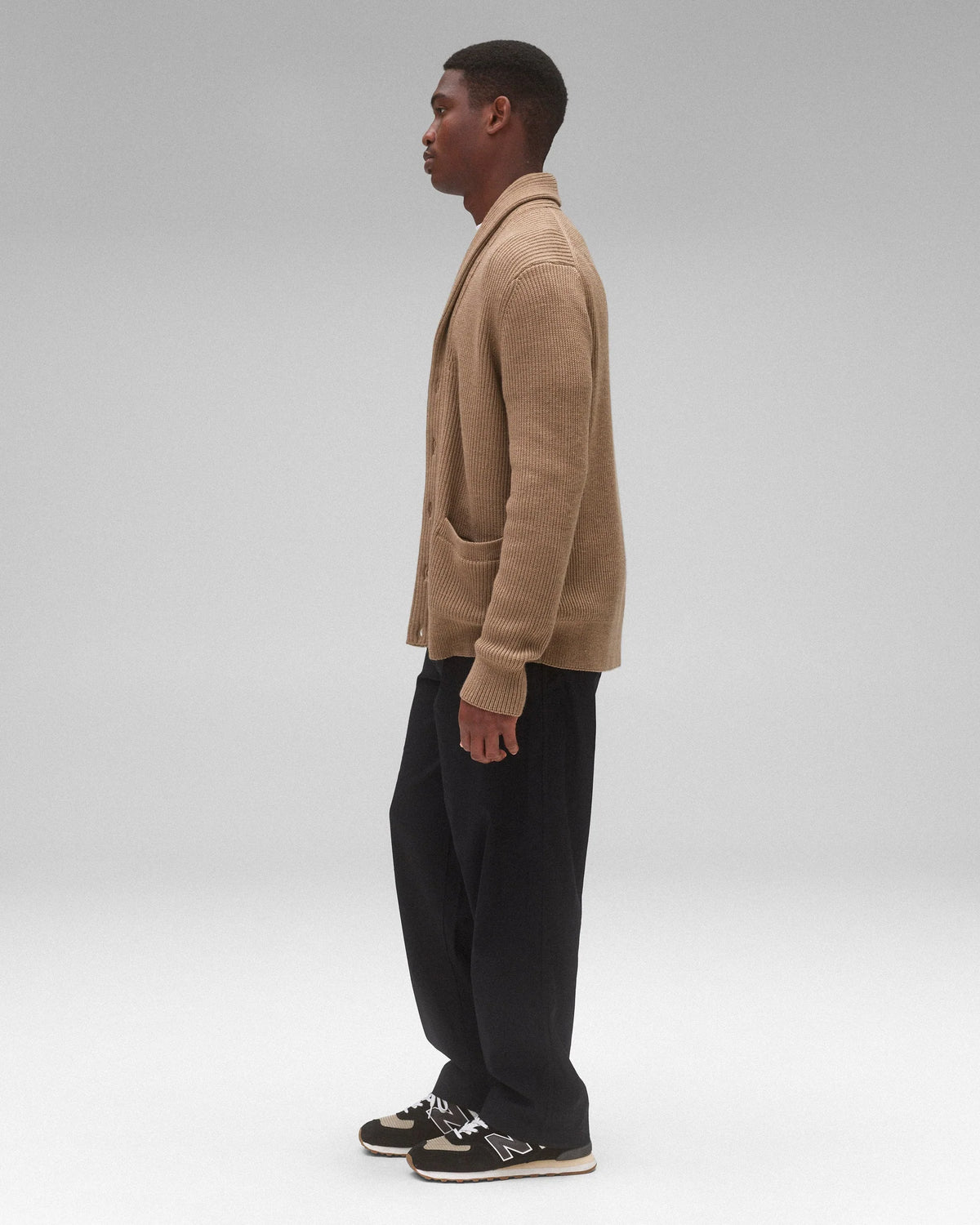 MERINO RIB VINNIE SHAWL CARDIGAN