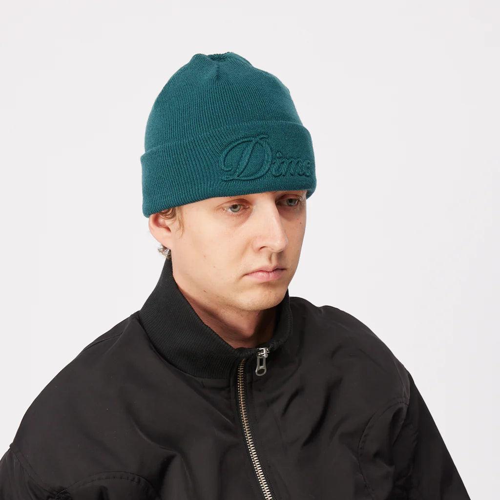 DIME Cursive Fold Beanie Teal