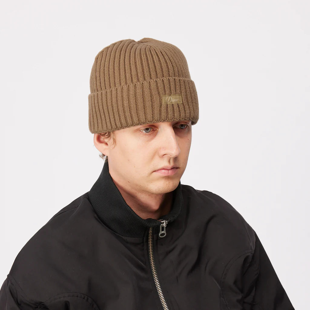DIME Cursive Rib Beanie Coffee