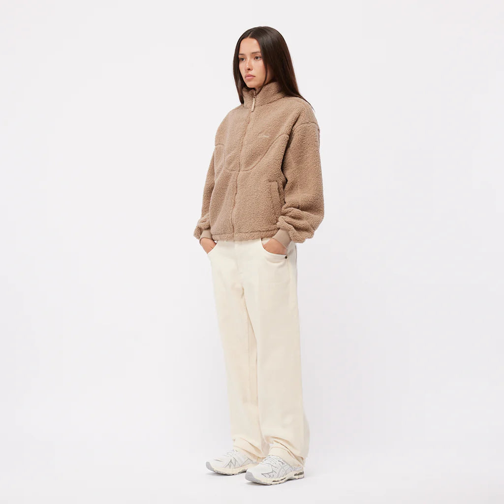DIME Polar Fleece Sherpa Zip Latte