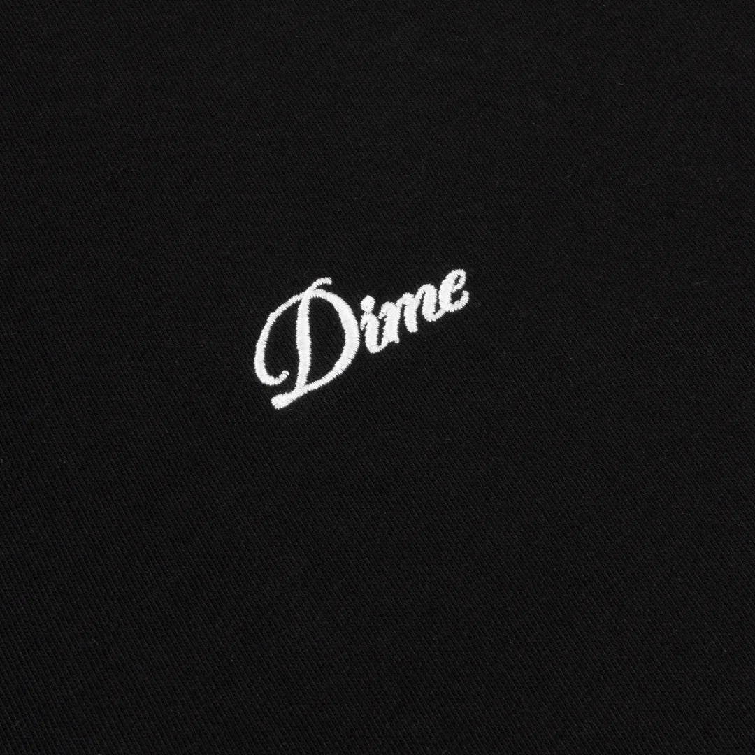 Dime Cursive Small Logo Hoodie Black