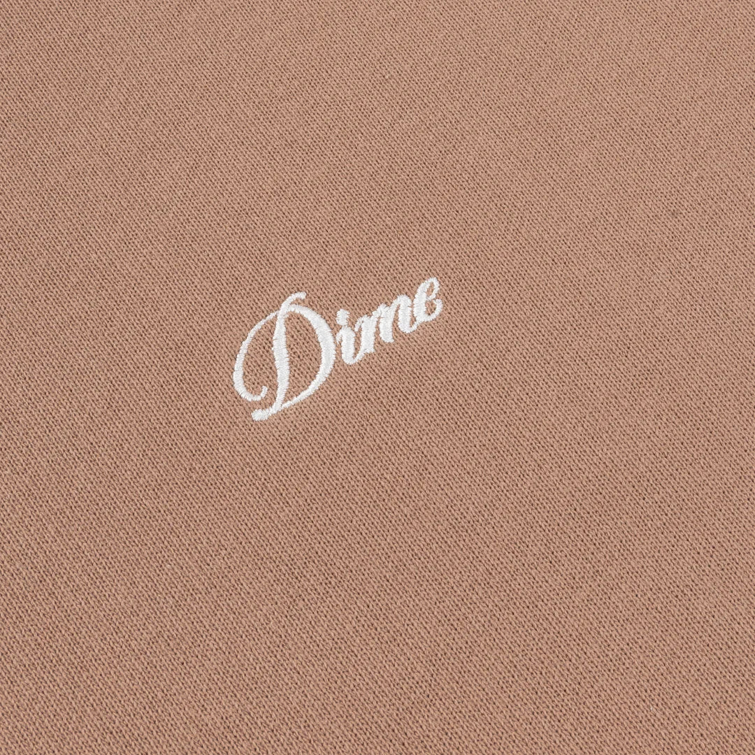 Dime Cursive Small Logo Crewneck Sepia