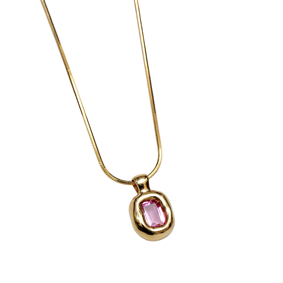 FREYA NECKLACE - PINK AND GOLD