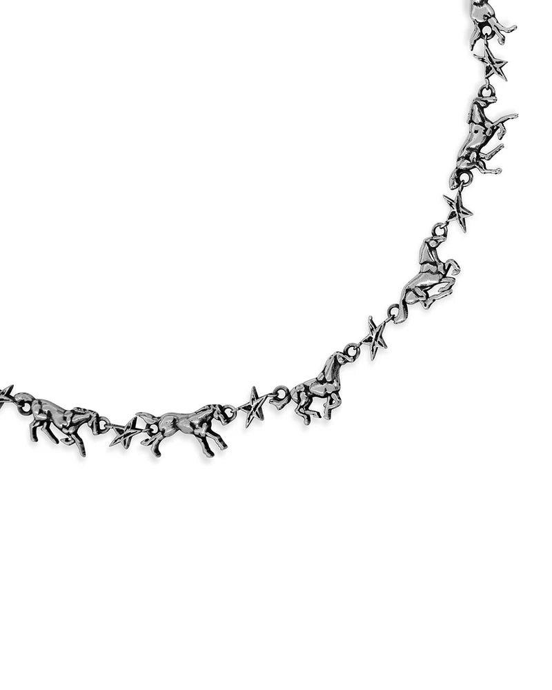 TwoJeys Icon Wild Horse Necklace Silver