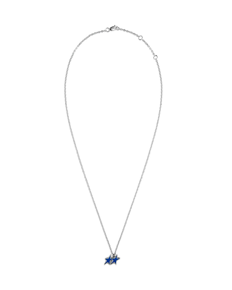 Twojeys Tilted Enameled Necklace Silver
