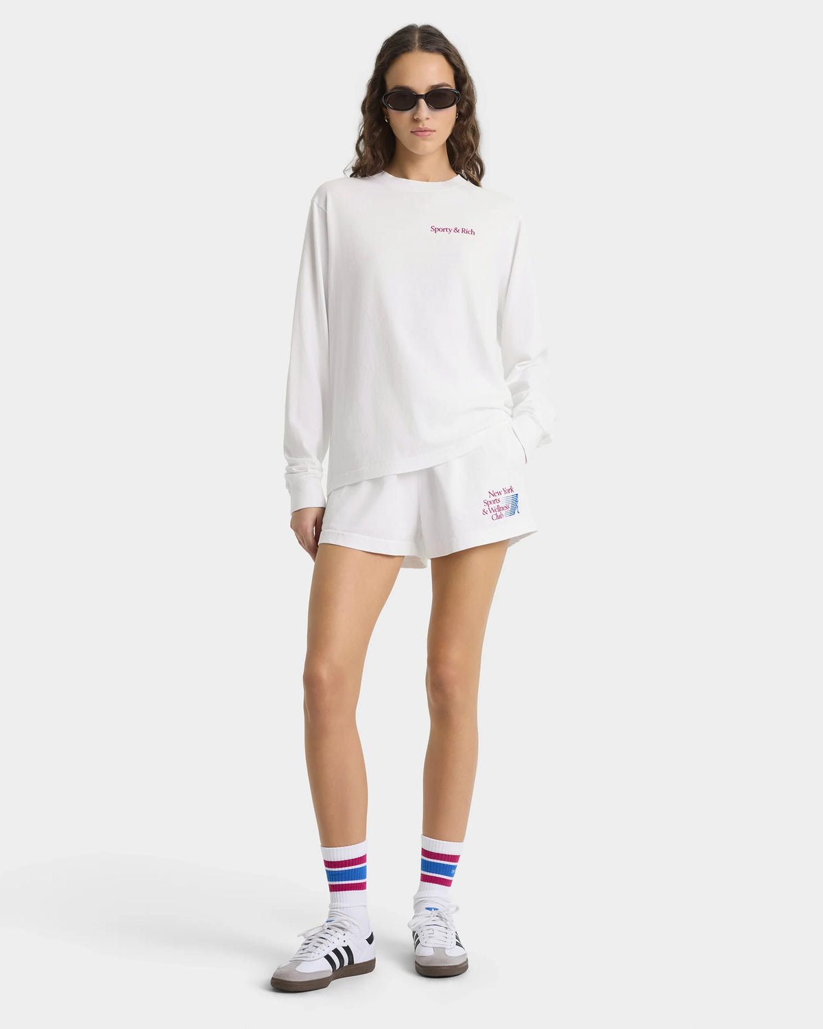 Sporty & Rich W NY Motion Crewneck White