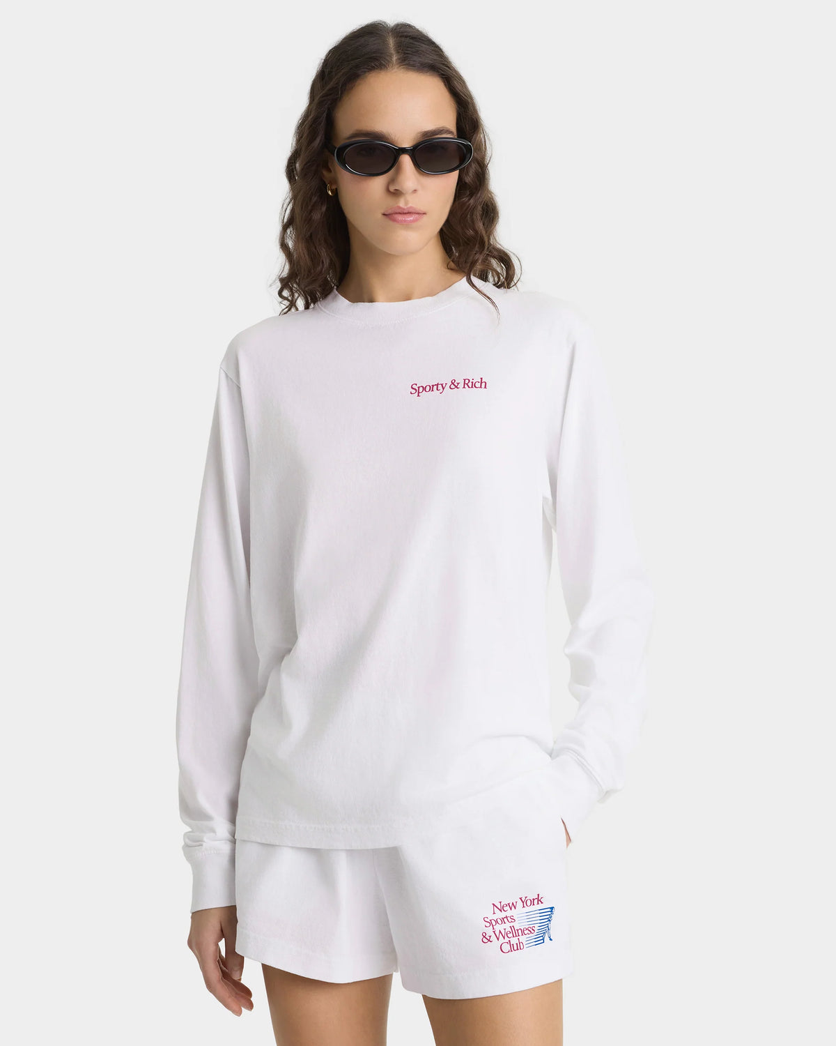 Sporty & Rich W NY Motion Crewneck White