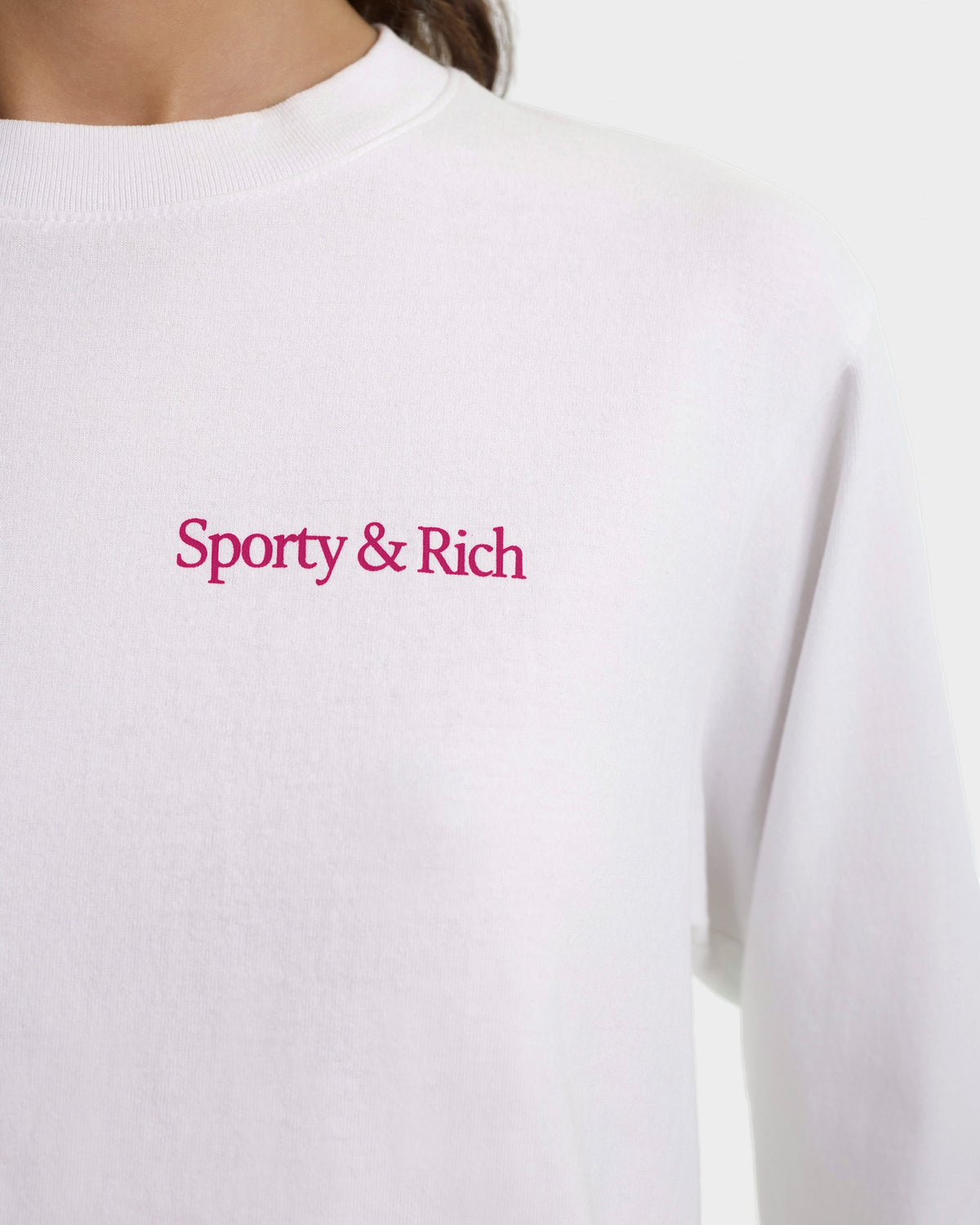 Sporty & Rich W NY Motion Crewneck White