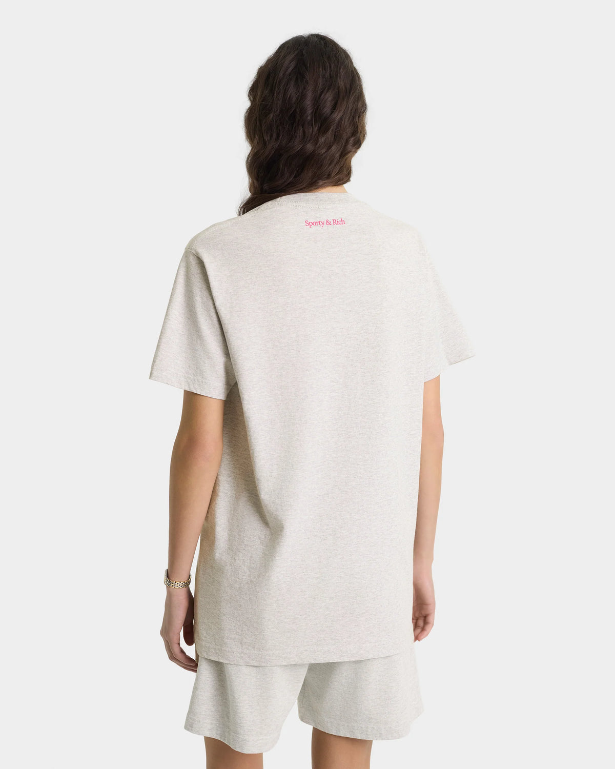 Sporty & Rich W NY Motion T-Shirt Heather Gray