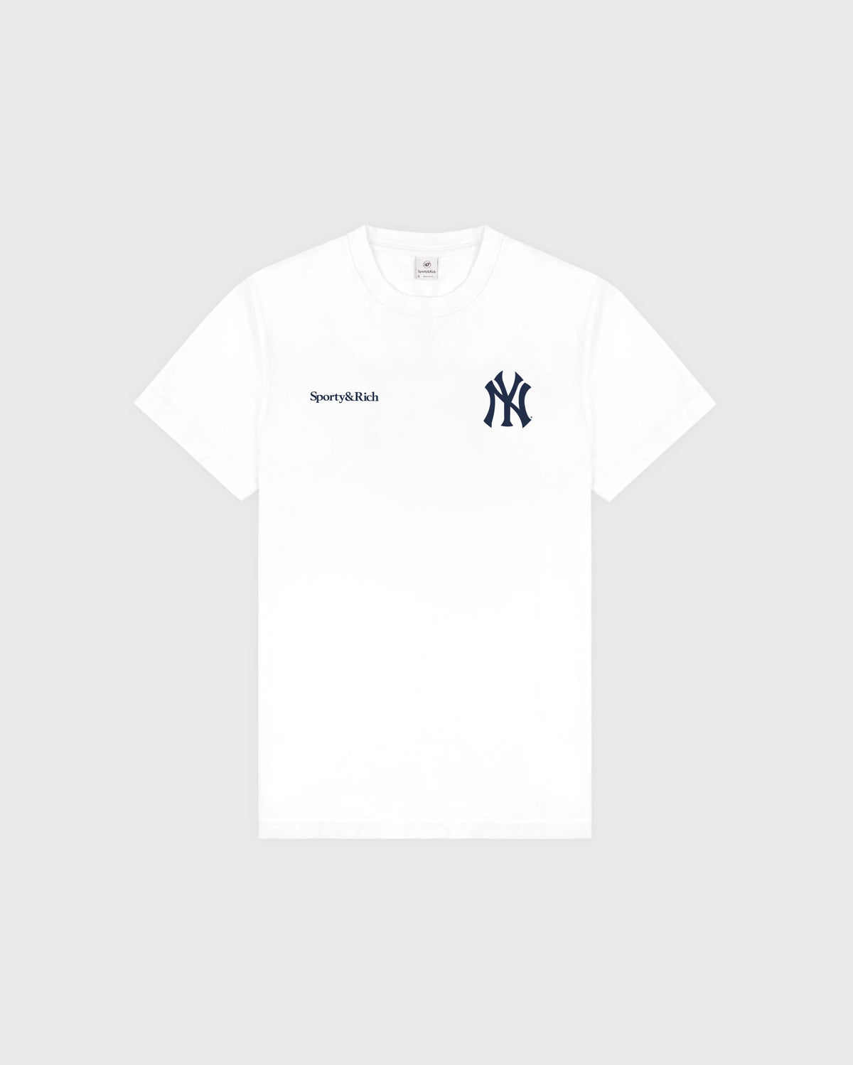 Sporty & Rich Yankees Curve T-Shirt White