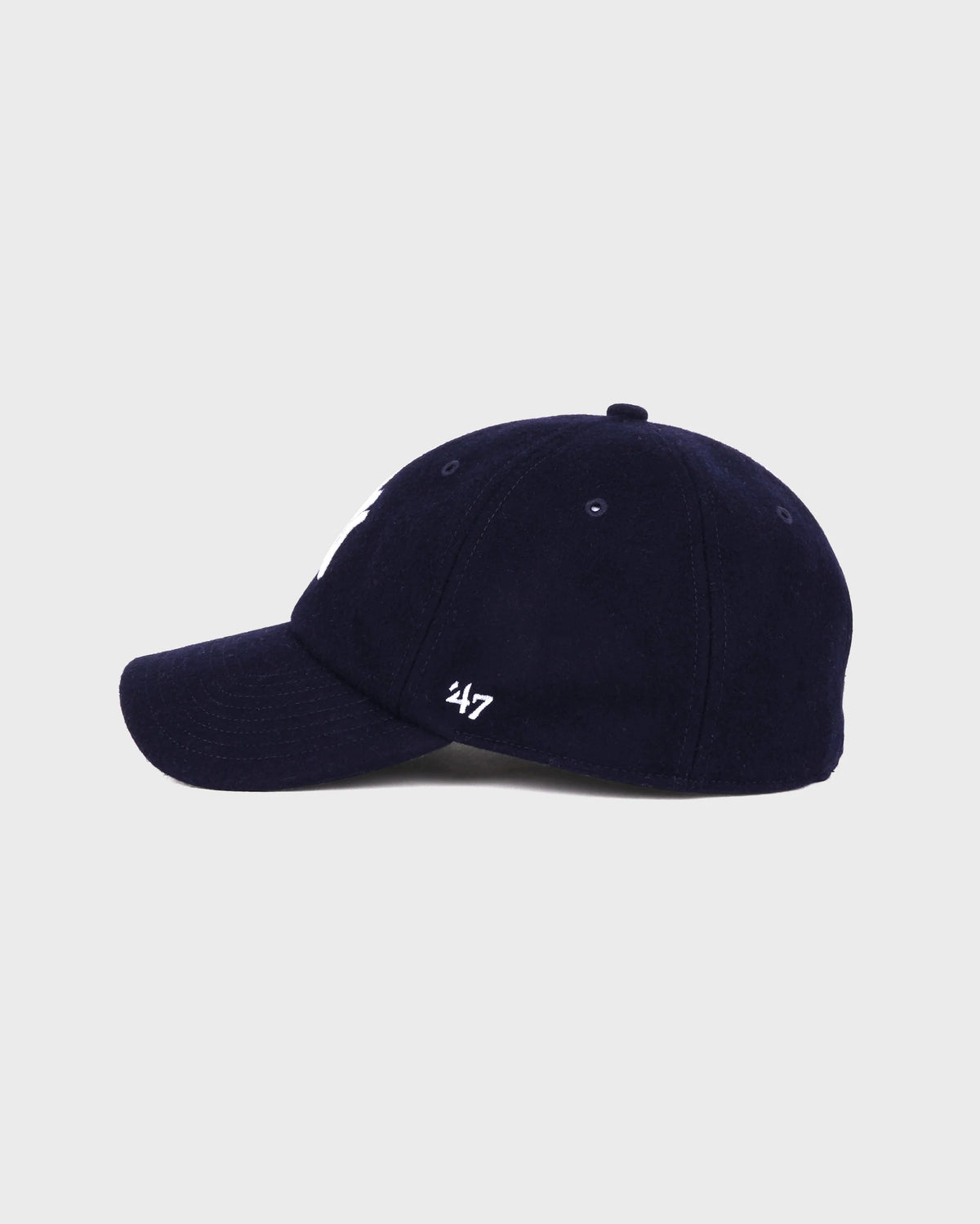Sporty & Rich Yankees Serif Wool Hat Dark Navy