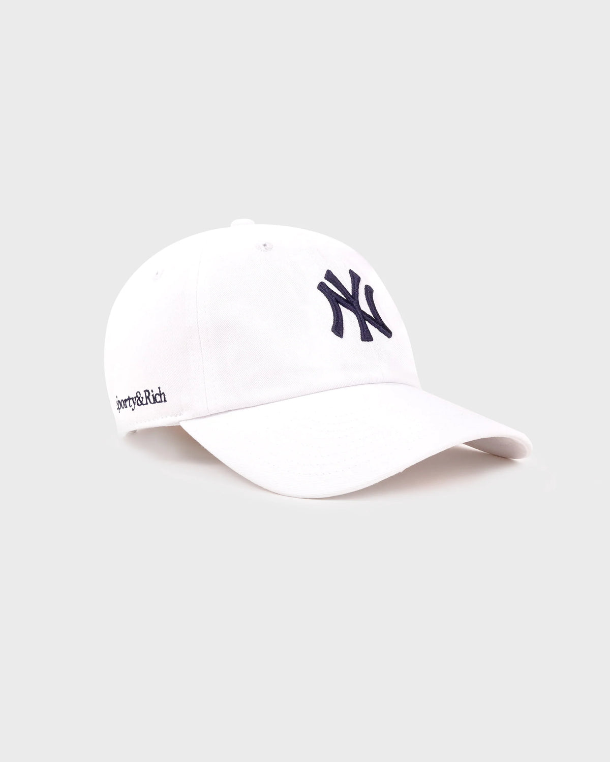 Sporty & Rich Yankees Serif Hat White
