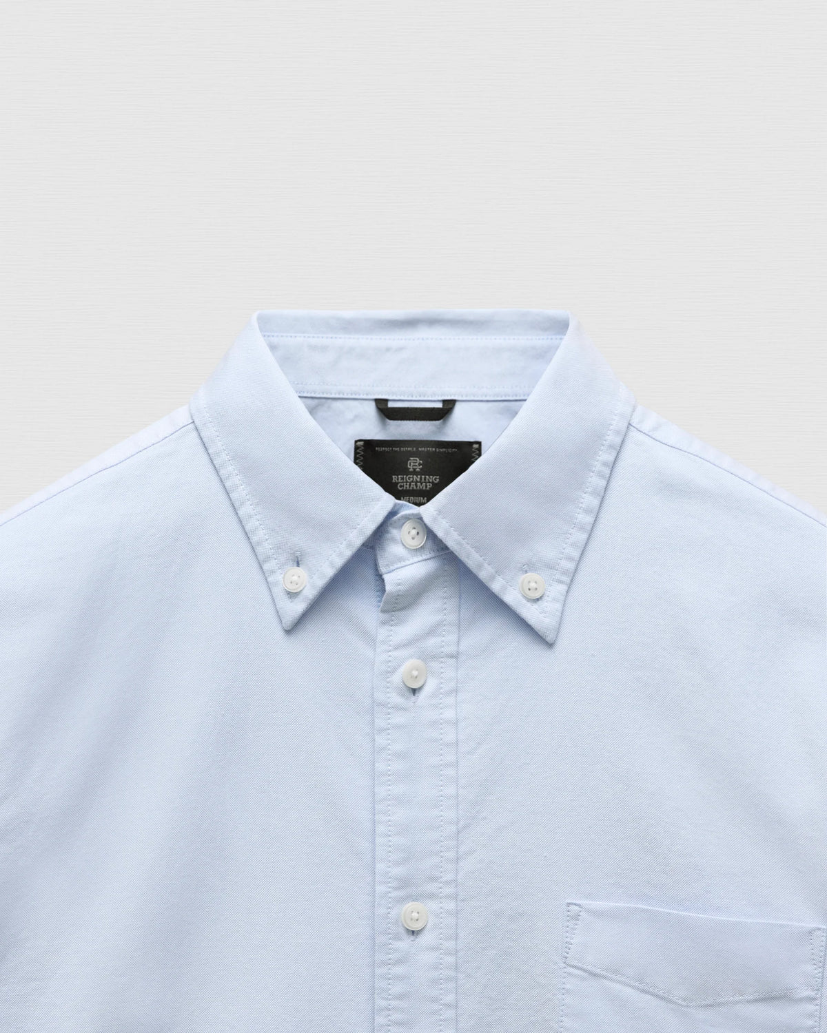 Reigning Champ Cotton Oxford Windsor Shirt Light Blue