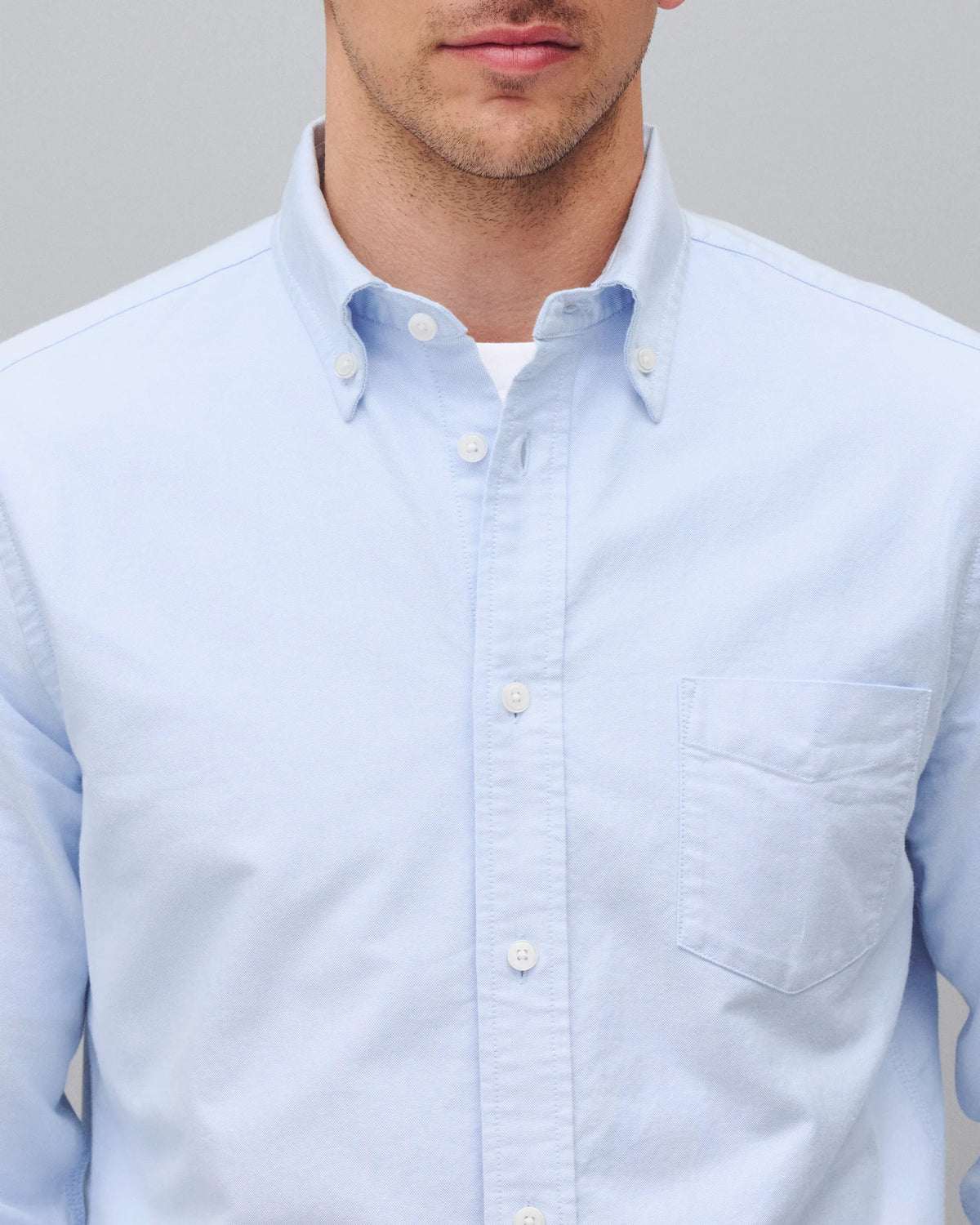 Reigning Champ Cotton Oxford Windsor Shirt Light Blue
