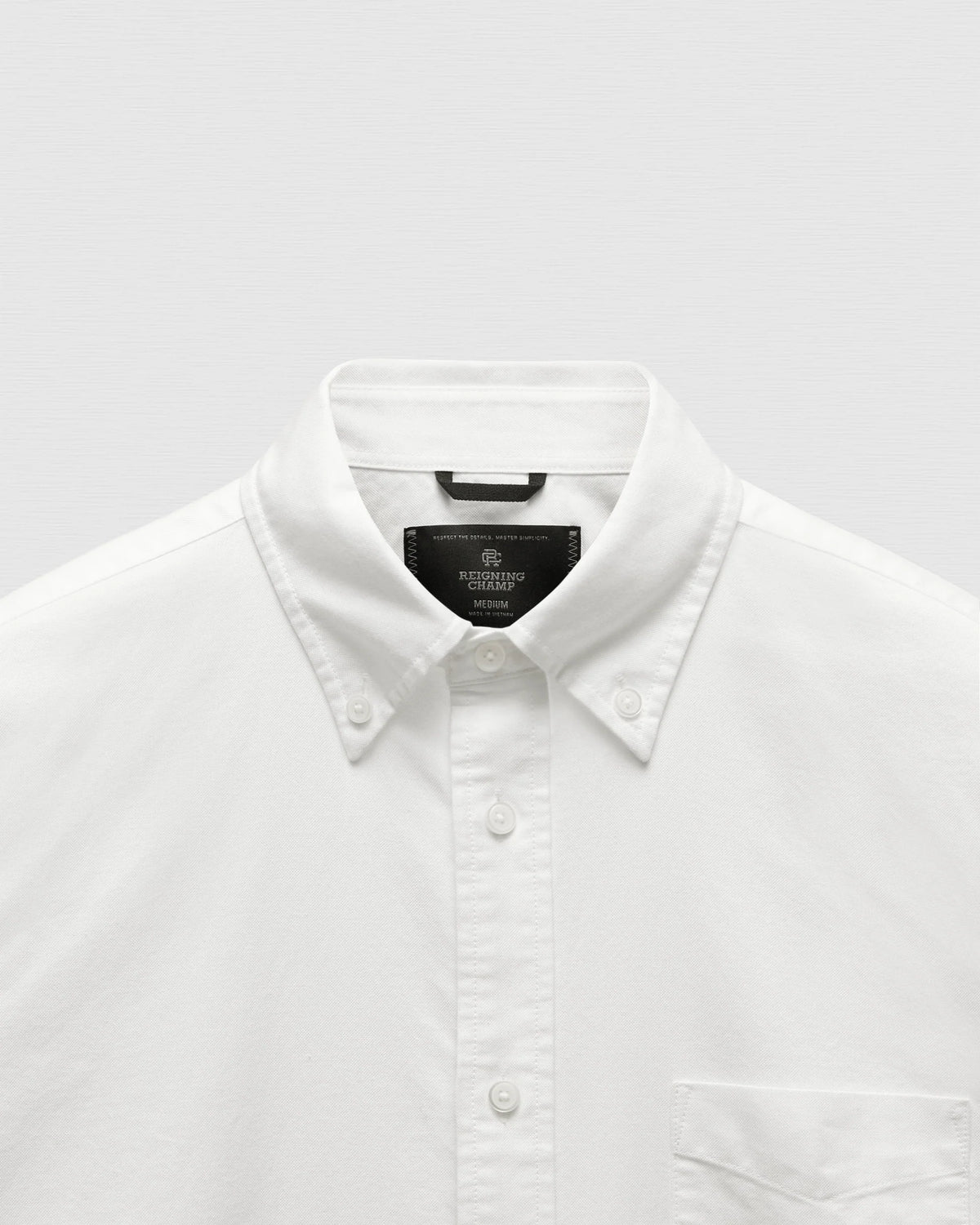 Reigning Champ Cotton Oxford Windsor Shirt White