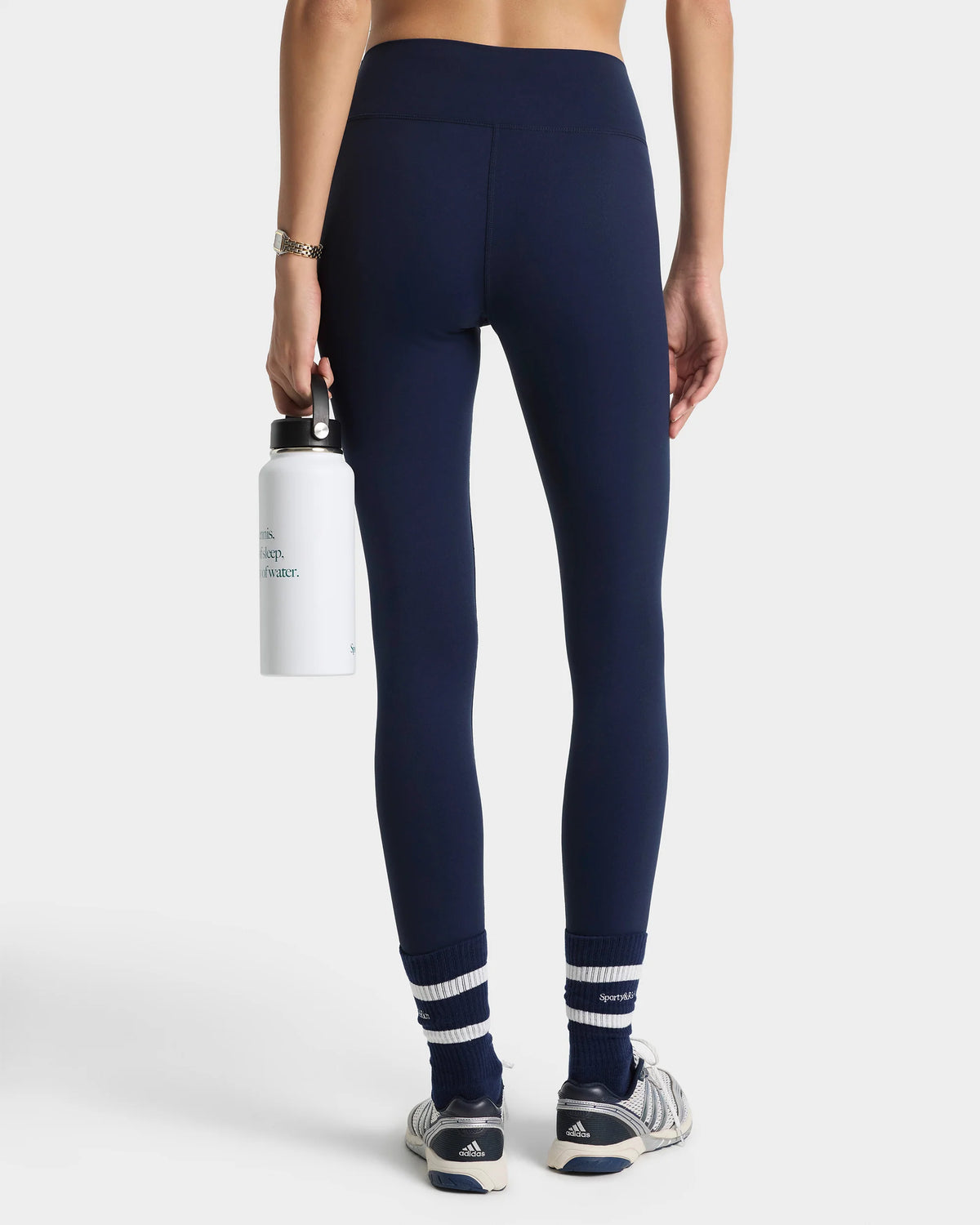 Sporty & Rich W Serif Logo Legging Dark Navy