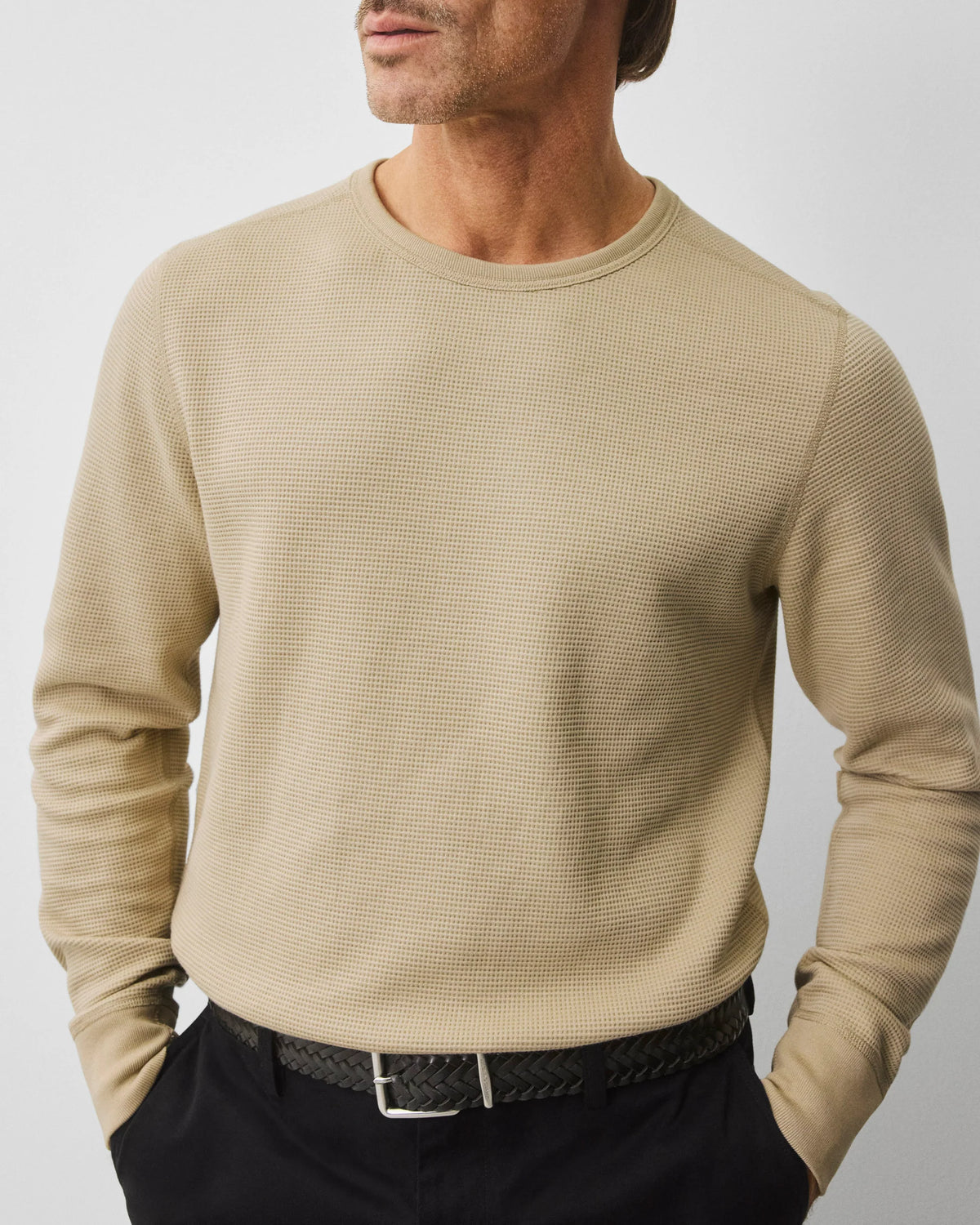 Reigning Champ Lightweight Waffle Standard Long Sleeve Sand
