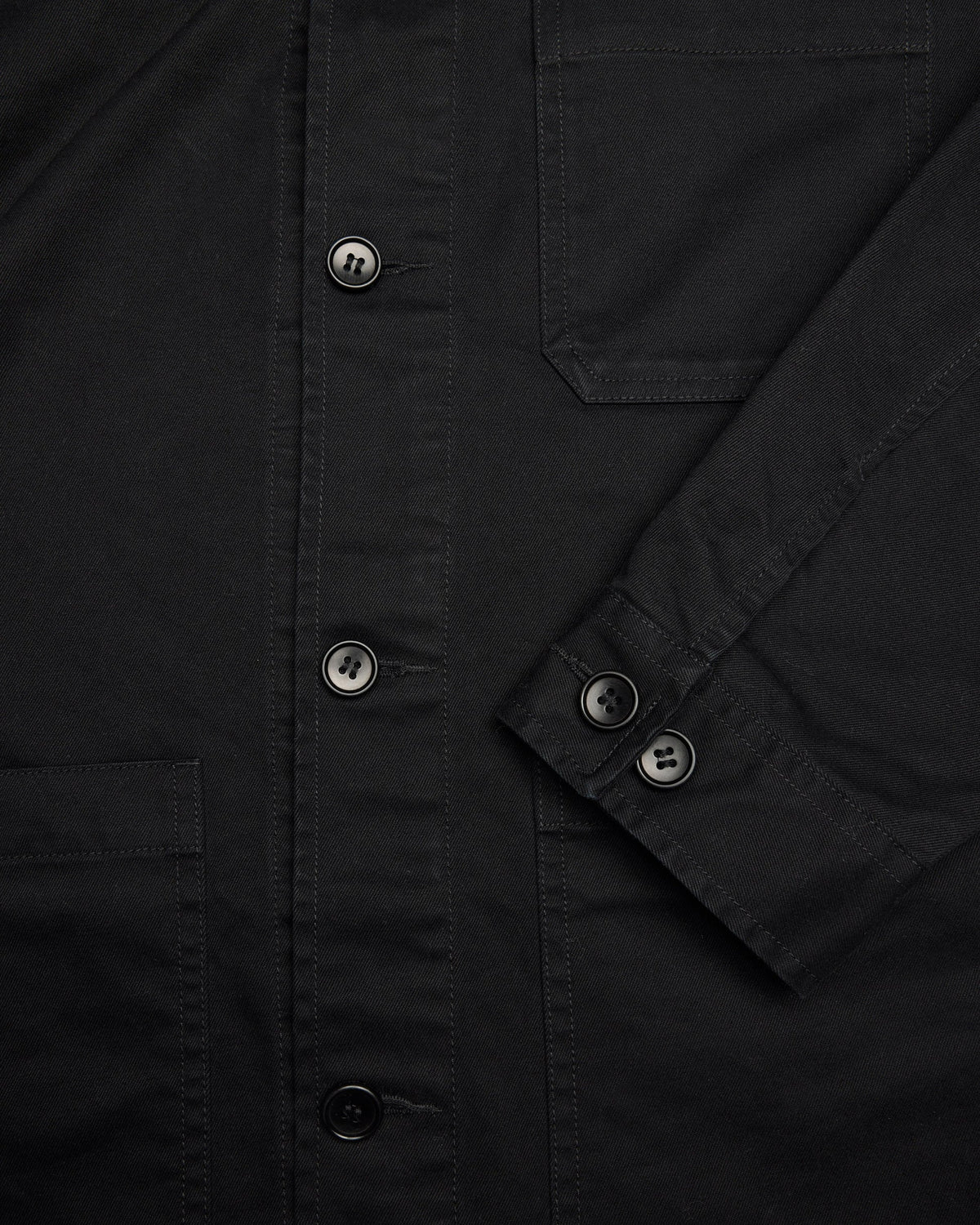 Reigning Champ Cotton Chino Chore Jacket Black