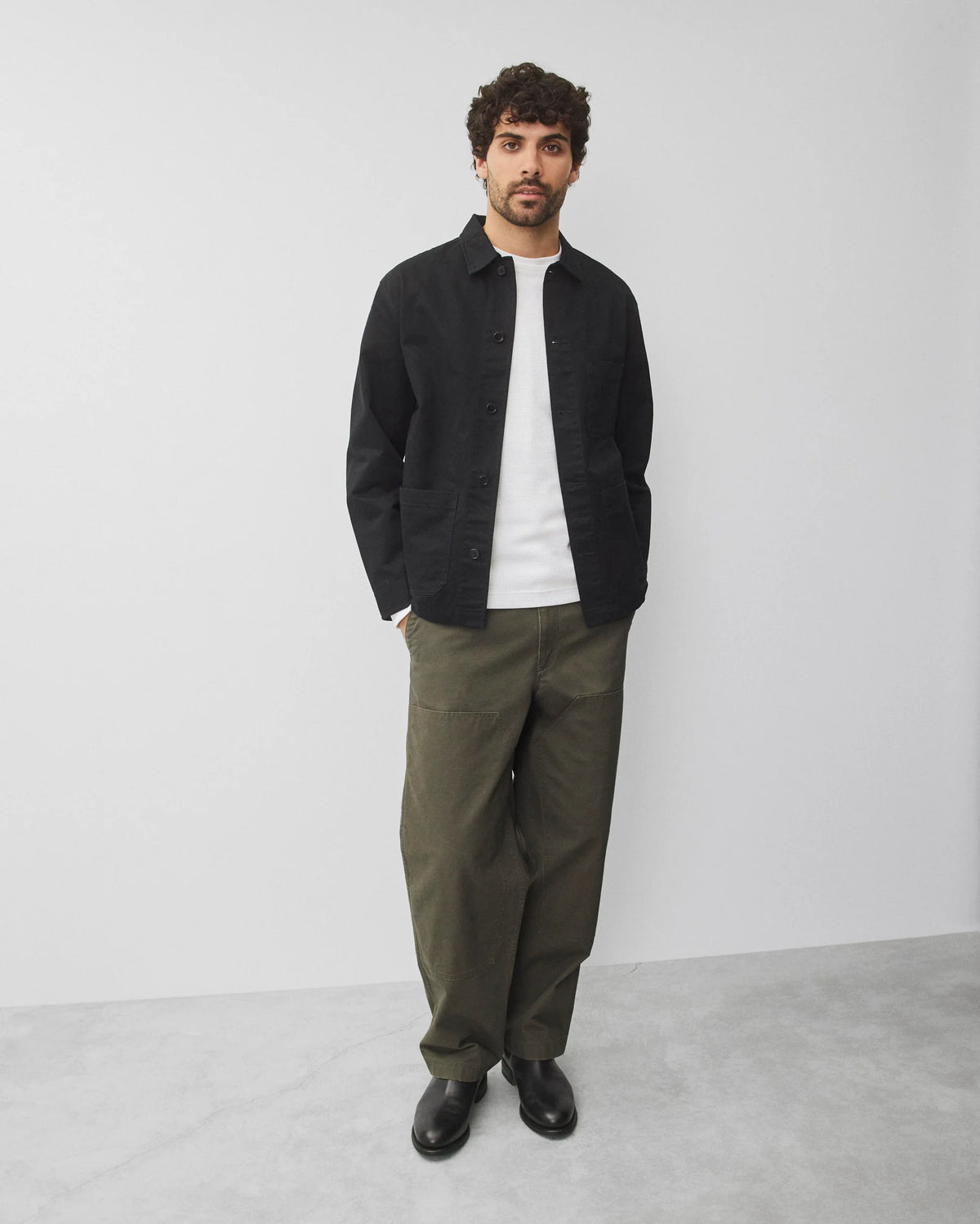 Reigning Champ Cotton Chino Chore Jacket Black
