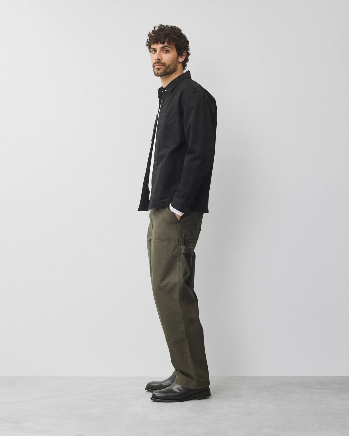 Reigning Champ Cotton Chino Chore Jacket Black