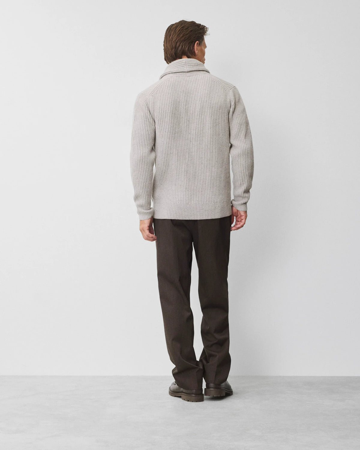 Reigning Champ Merino Kenny Shawl Cardigan Nep Heather Grey