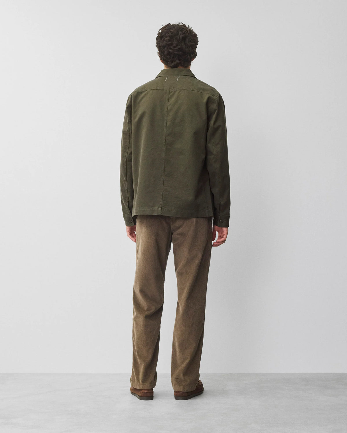 Reigining Champ Cotton Chino Keeper Standard Overshirt Dark Olive 