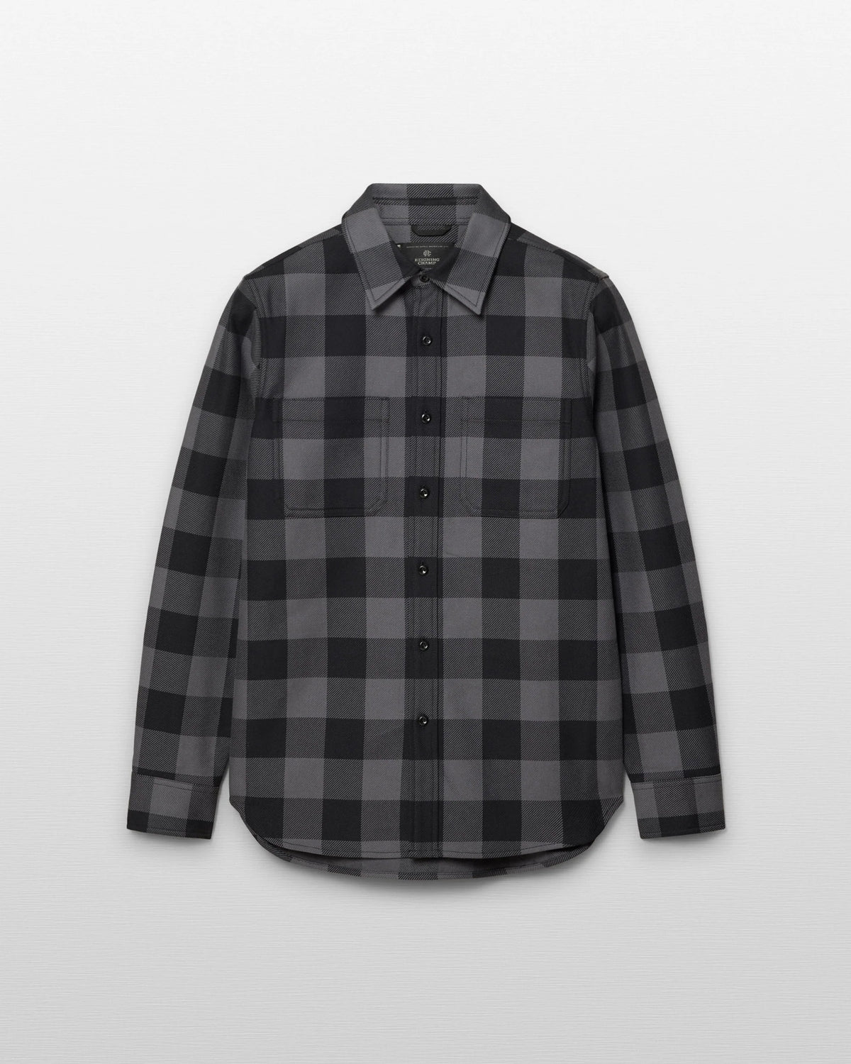 Reigning Champ Buffalo Check Union Shirt Black/Midnight